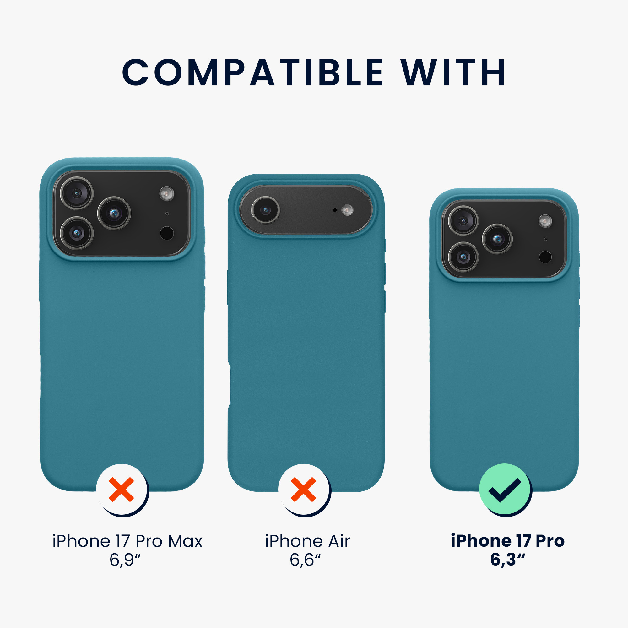 Silikonový kryt Kwmobile pro iPhone 17 Pro - petrolejová matná