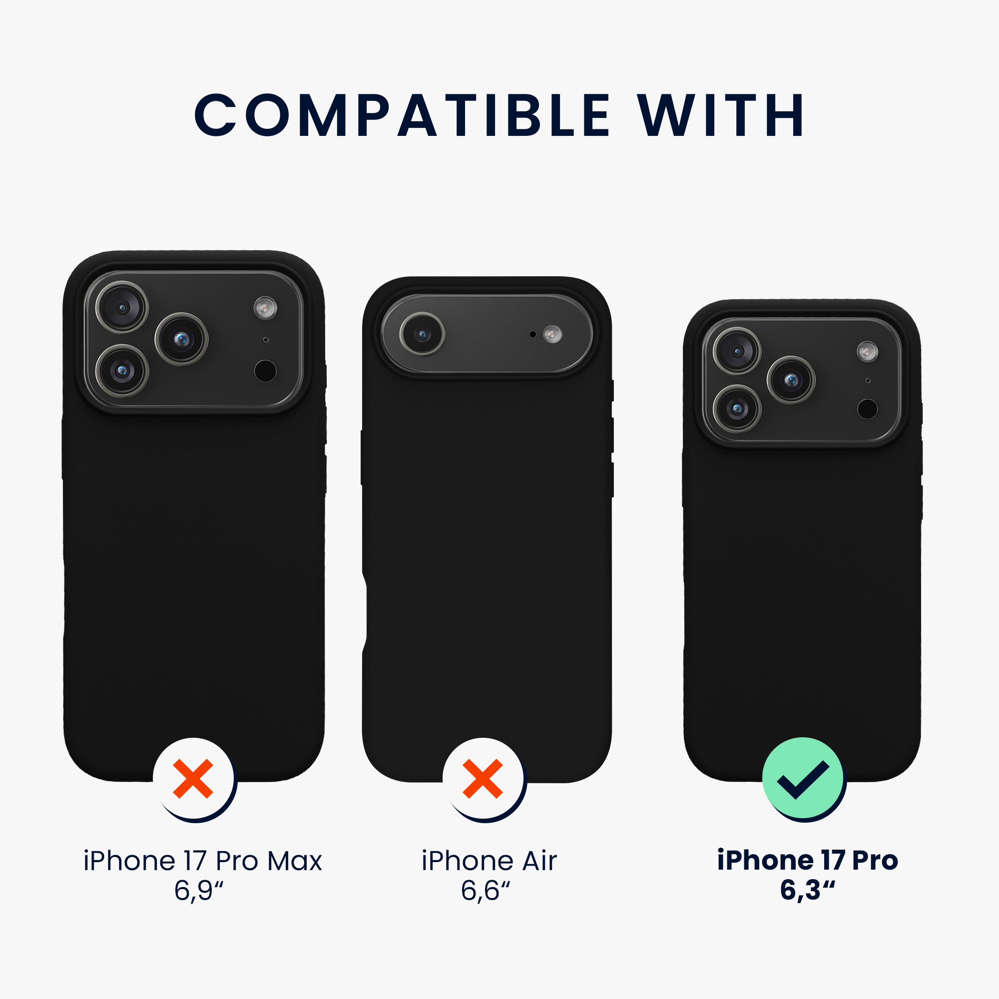 Silikonový kryt Kwmobile pro iPhone 17 Pro - černá