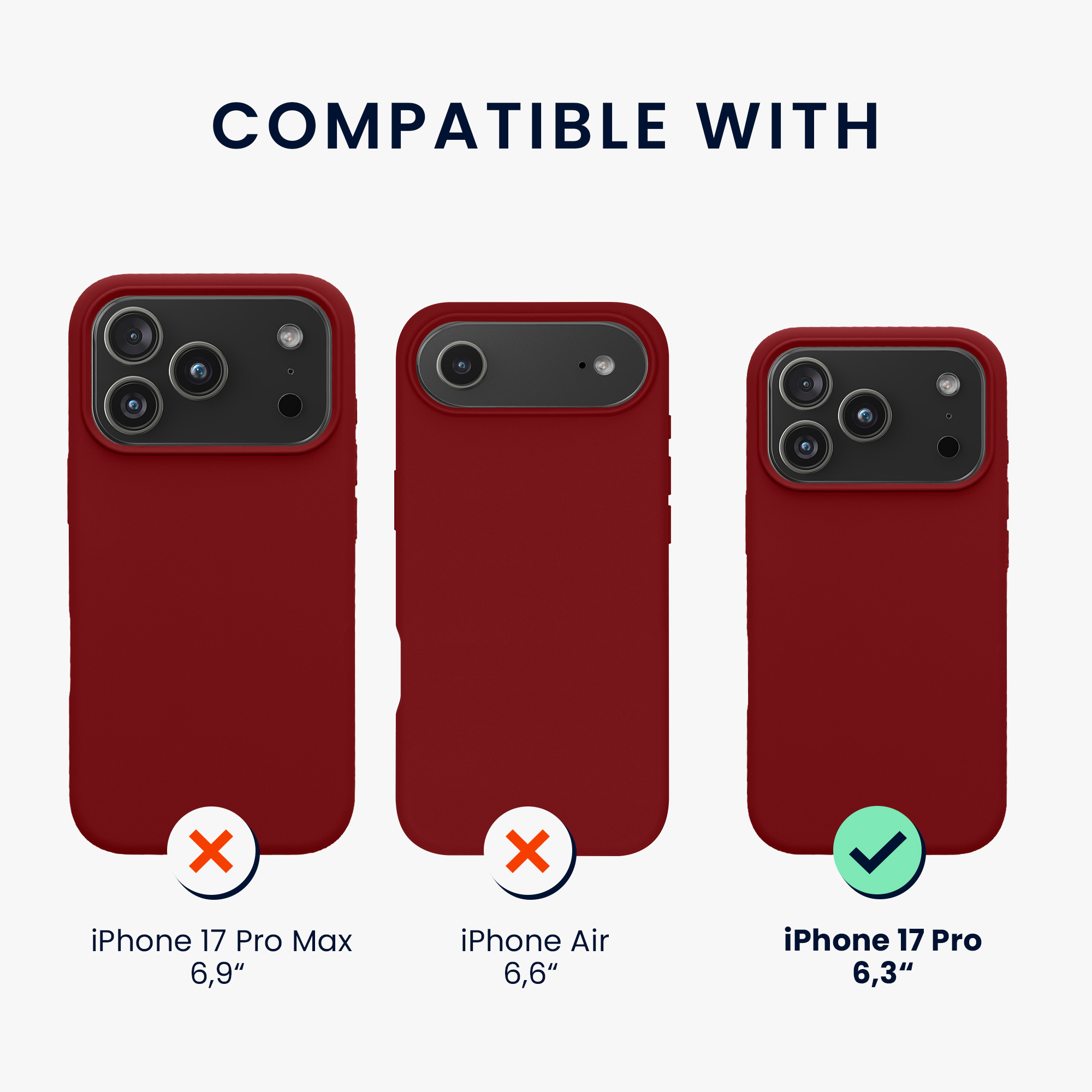 Silikonový kryt Kwmobile pro iPhone 17 Pro - rebarborově červená