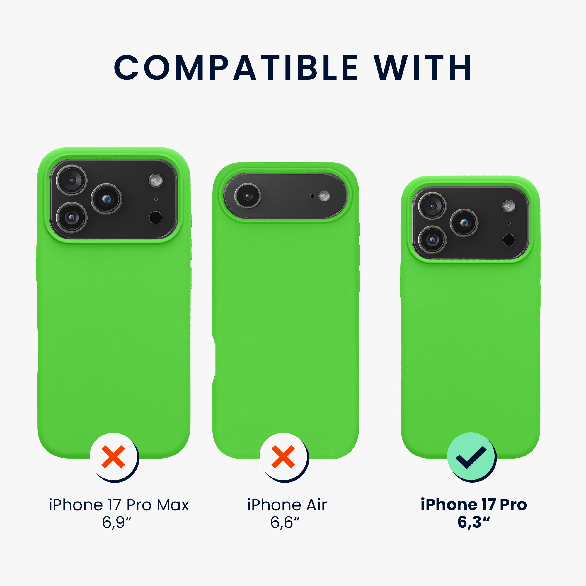 Silikonový kryt Kwmobile pro iPhone 17 Pro - limetkově zelená