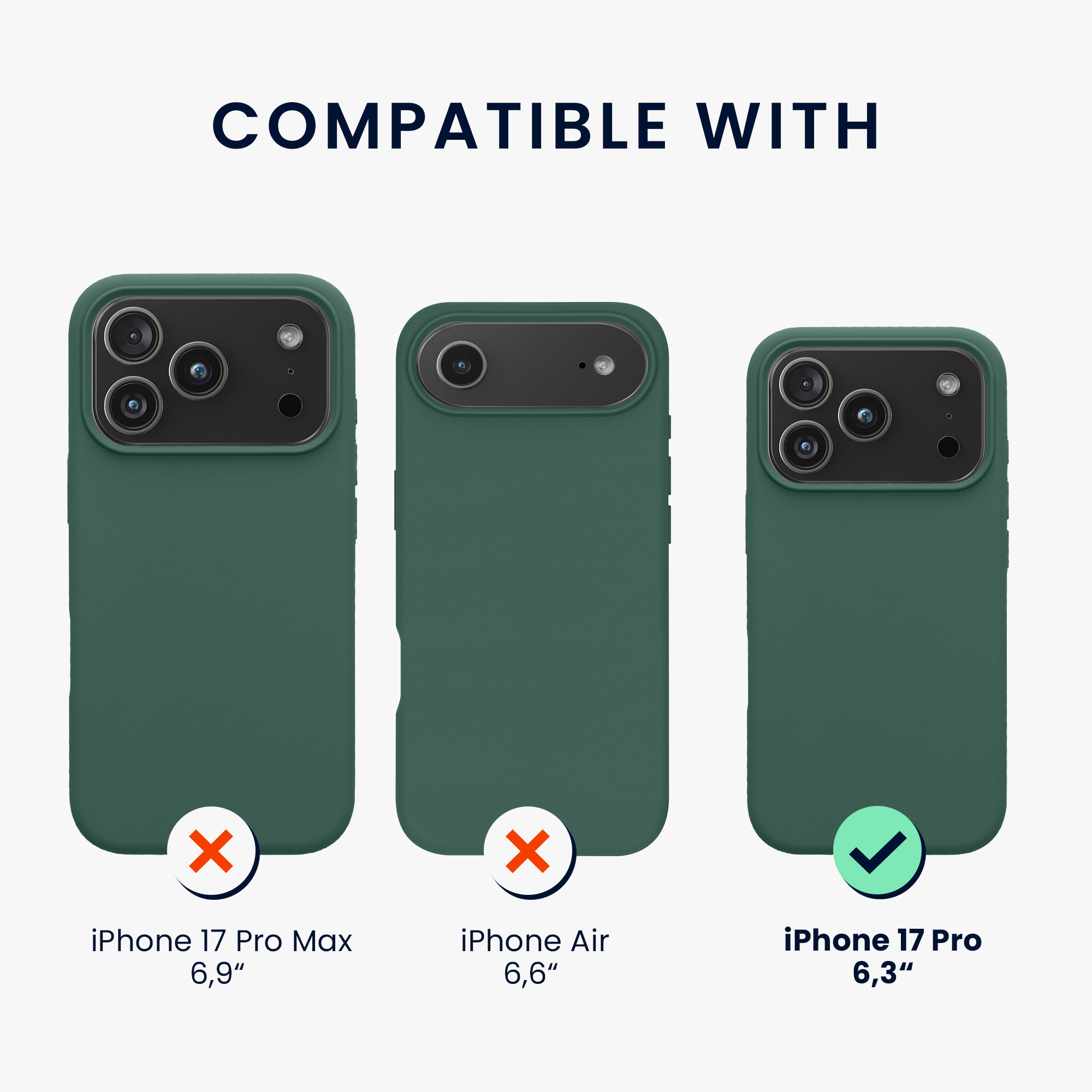 Silikonový kryt Kwmobile pro iPhone 17 Pro - lesní zelená
