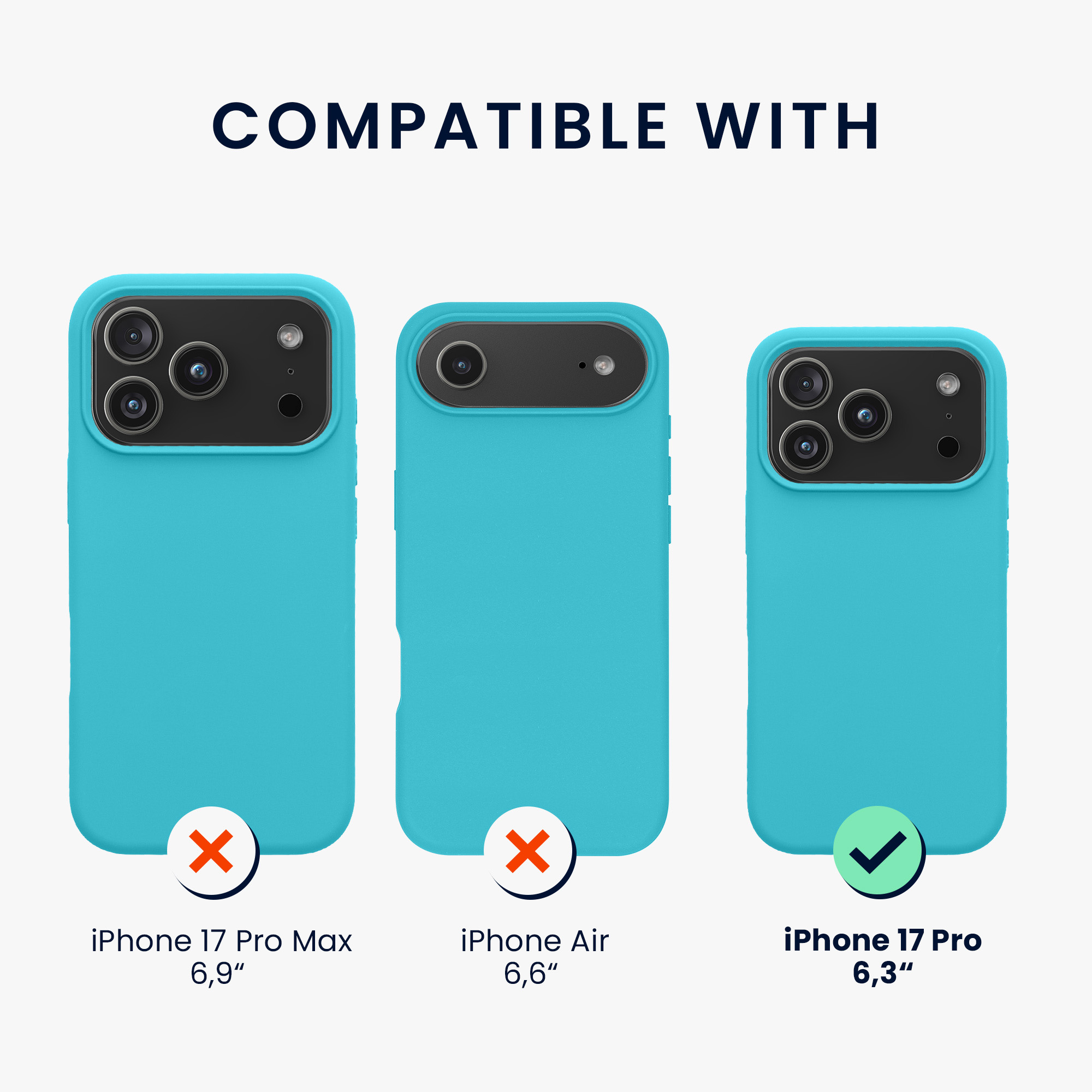 Silikonový kryt Kwmobile pro iPhone 17 Pro - ledově modrá