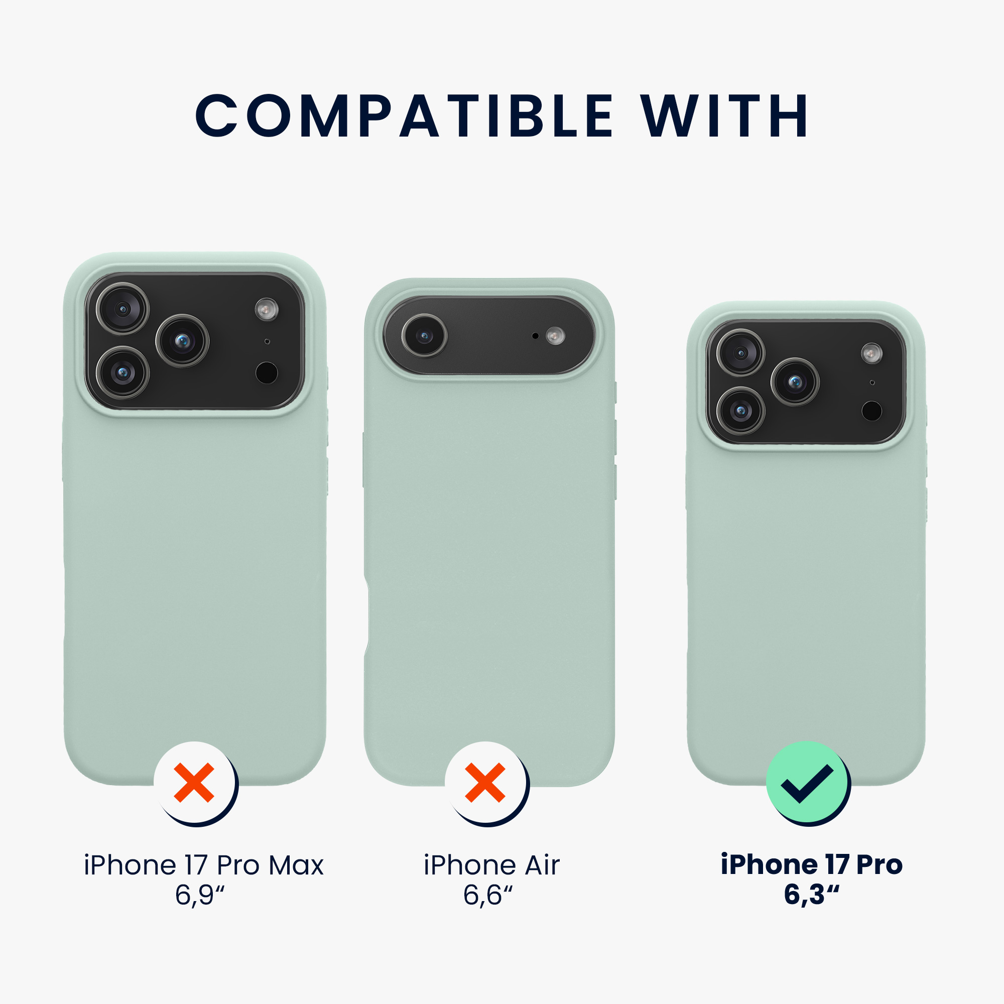 Silikonový kryt Kwmobile pro iPhone 17 Pro - mátová