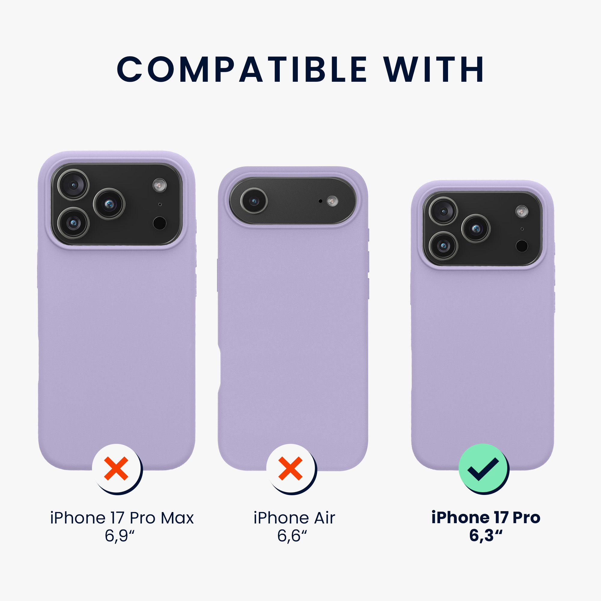 Silikonový kryt Kwmobile pro iPhone 17 Pro - levandulová