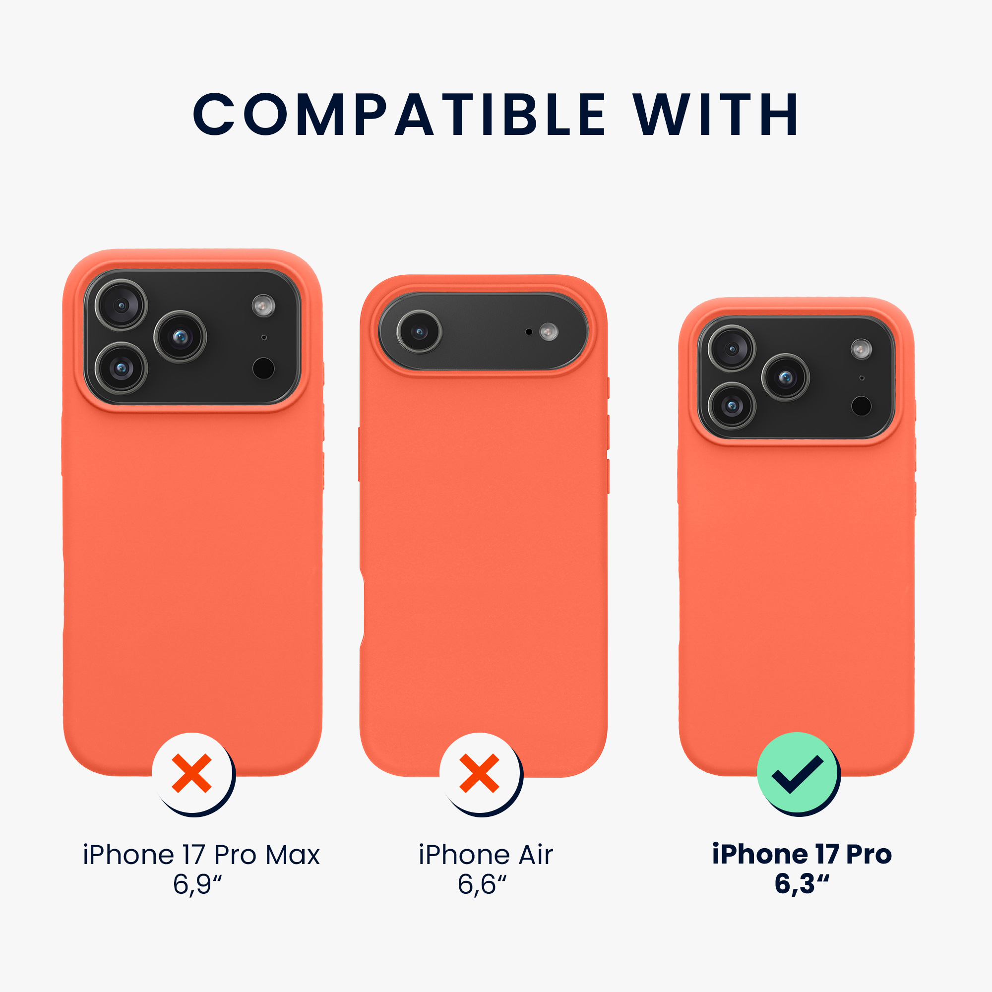 Silikonový kryt Kwmobile pro iPhone 17 Pro - výrazně korálová