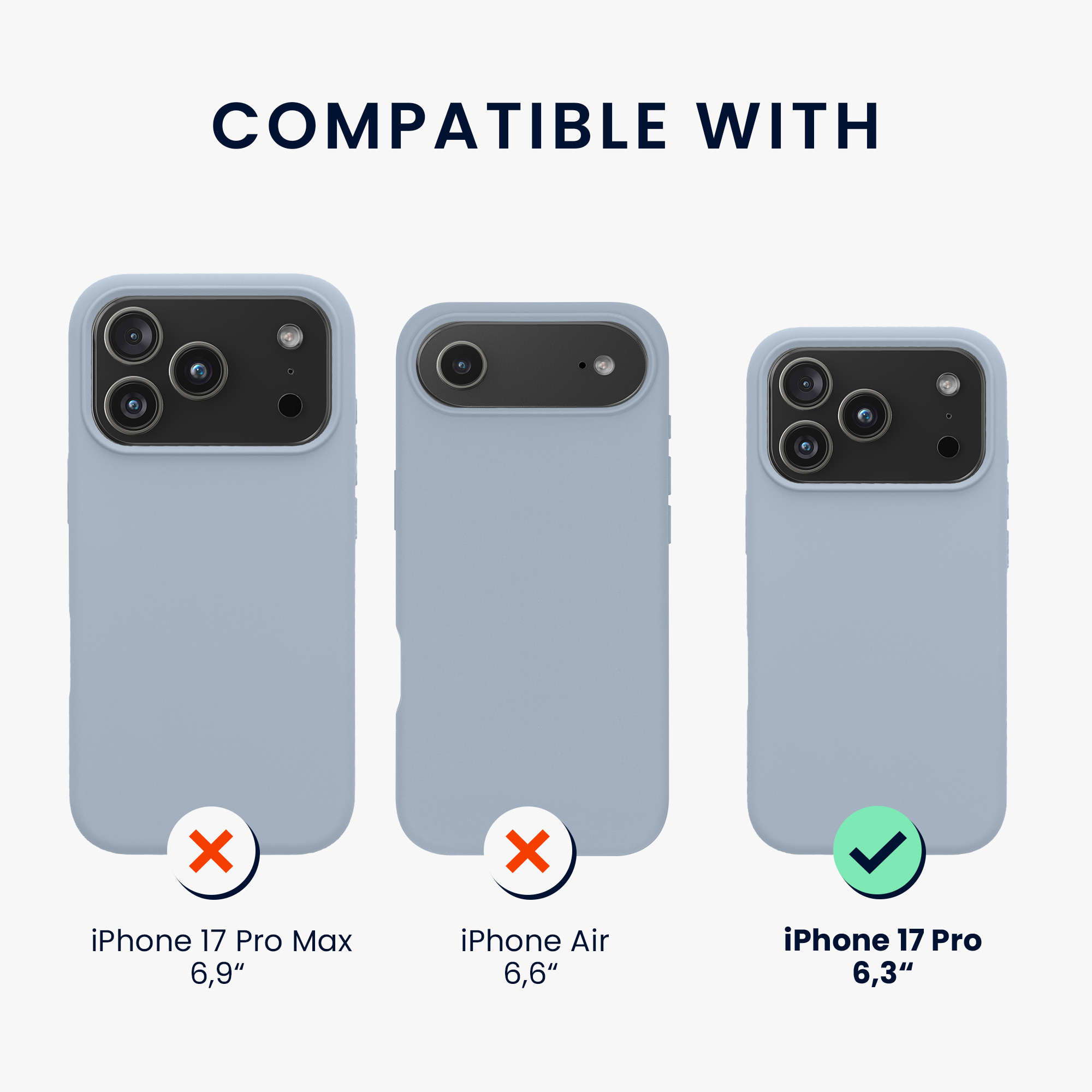Silikonový kryt Kwmobile pro iPhone 17 Pro - světle modrá matná