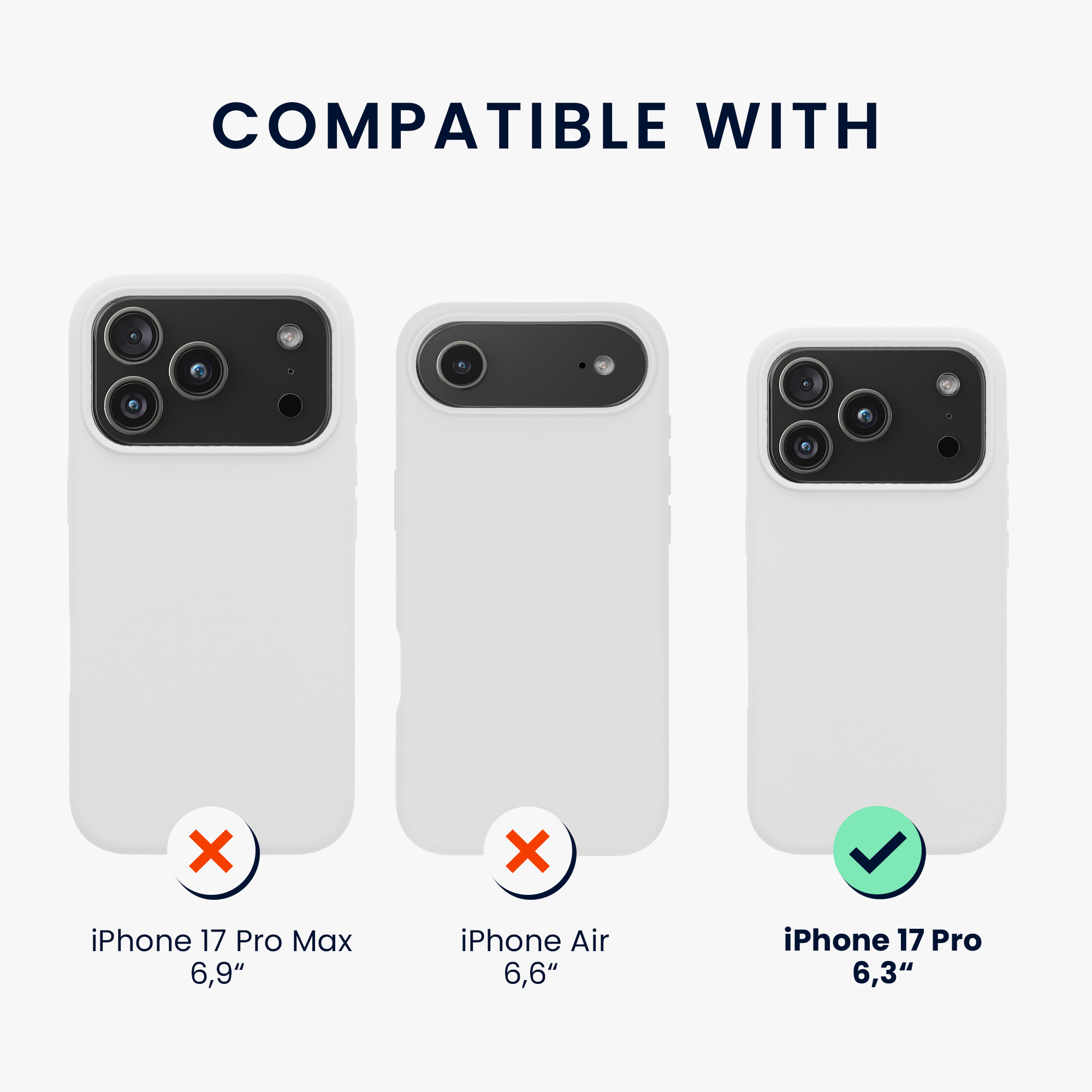 Silikonový kryt Kwmobile pro iPhone 17 Pro - bílá