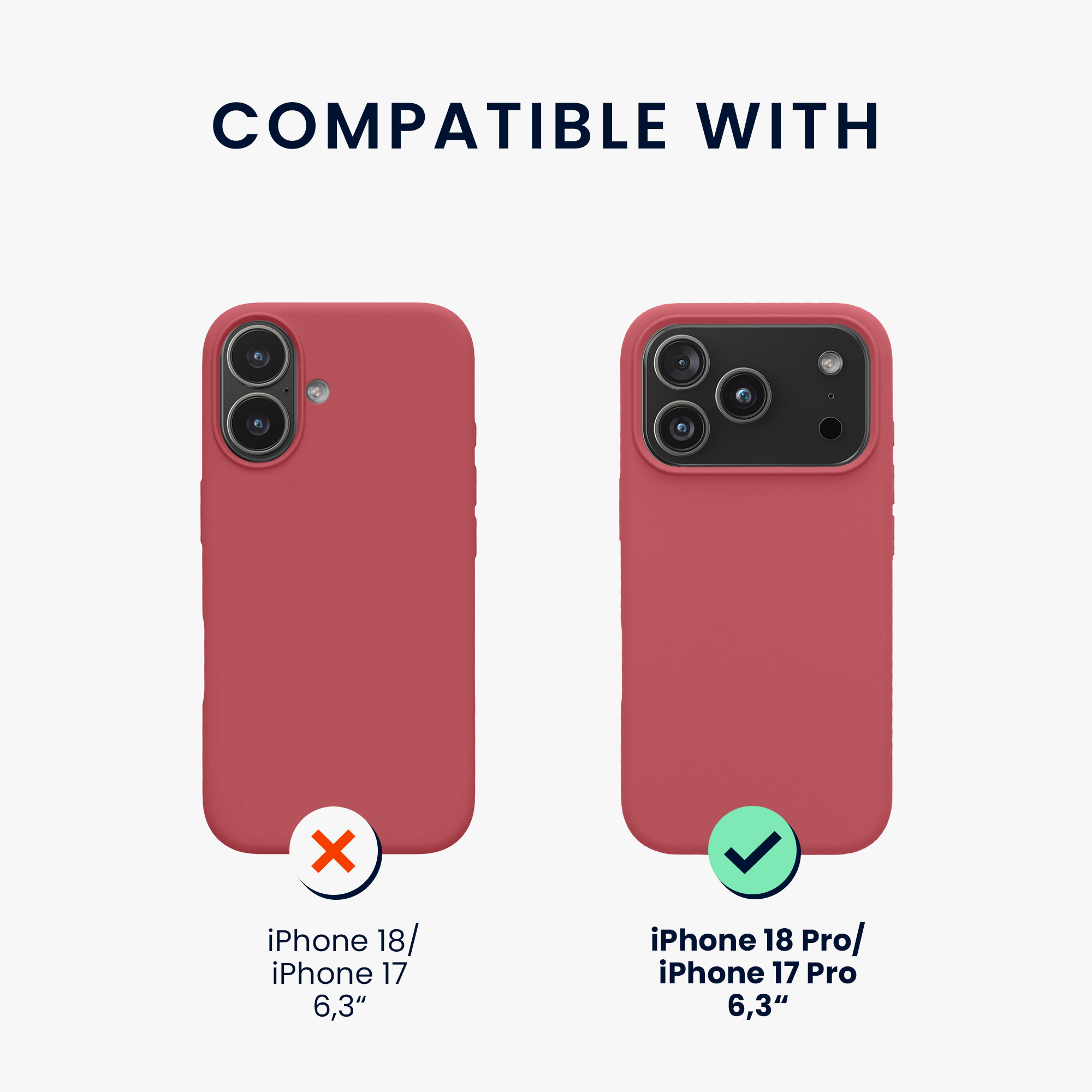 Pouzdro pro Apple iPhone 18 Pro / iPhone 17 Pro kwmobile silikonové - tmavě starorůžová