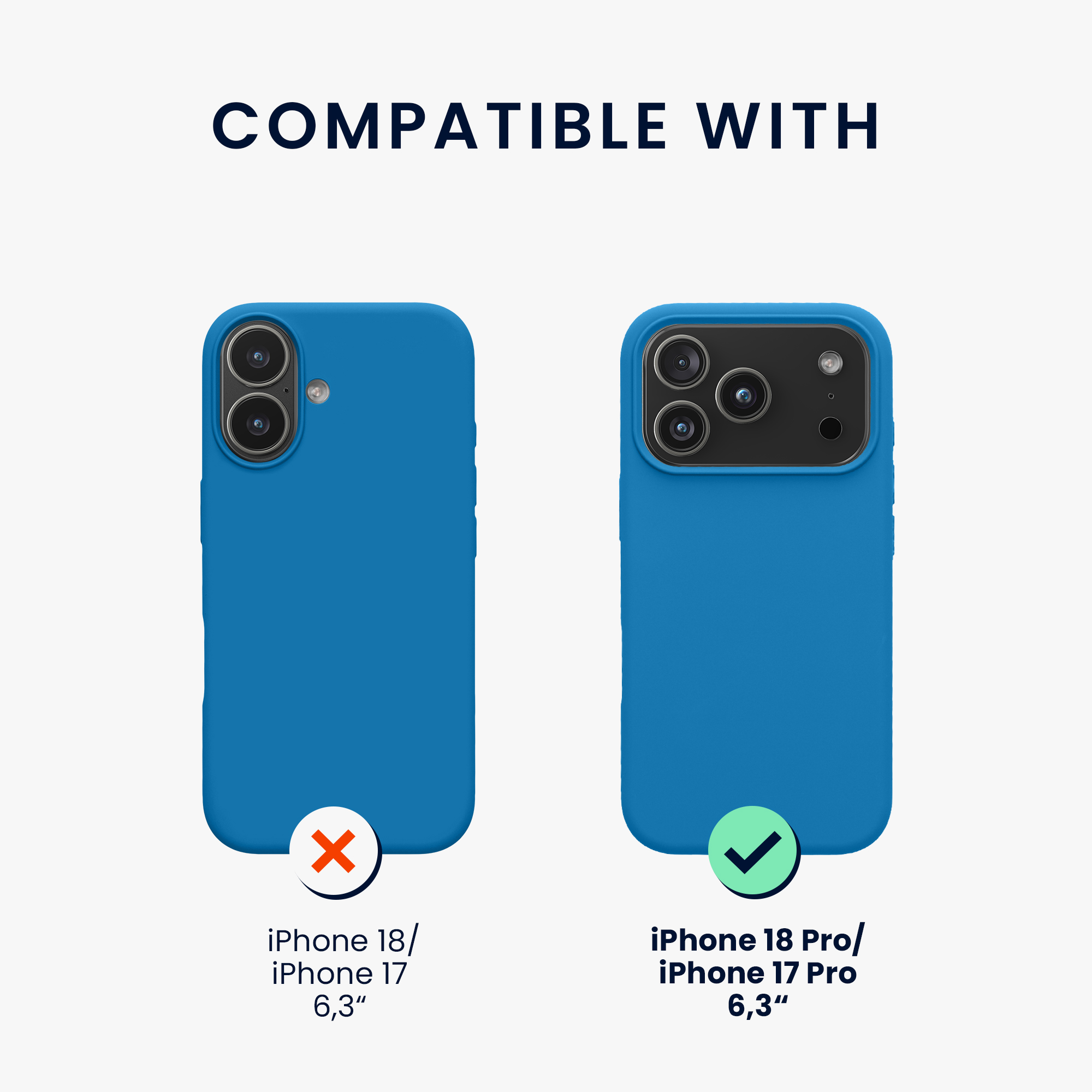 Pouzdro pro Apple iPhone 18 Pro / iPhone 17 Pro kwmobile silikonové - modrý korál