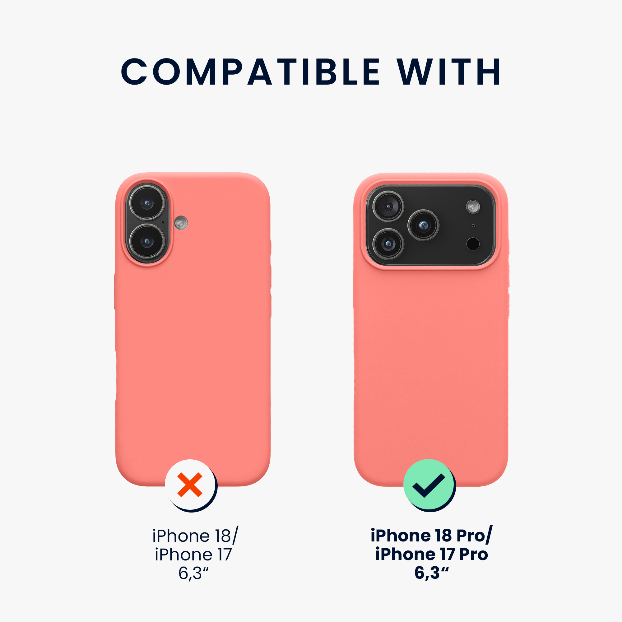 Kryt na mobil Apple iPhone 18 Pro / 17 Pro - kwmobile, pastelově korálový