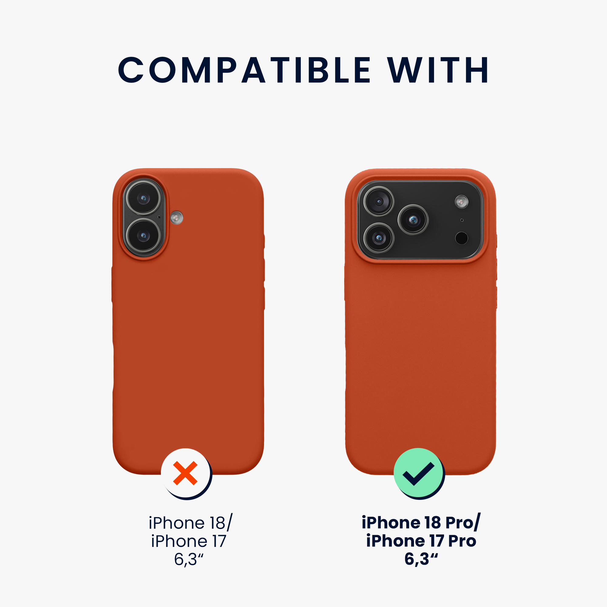Pouzdro pro Apple iPhone 18 Pro / iPhone 17 Pro kwmobile silikonové - rezavá oranžová