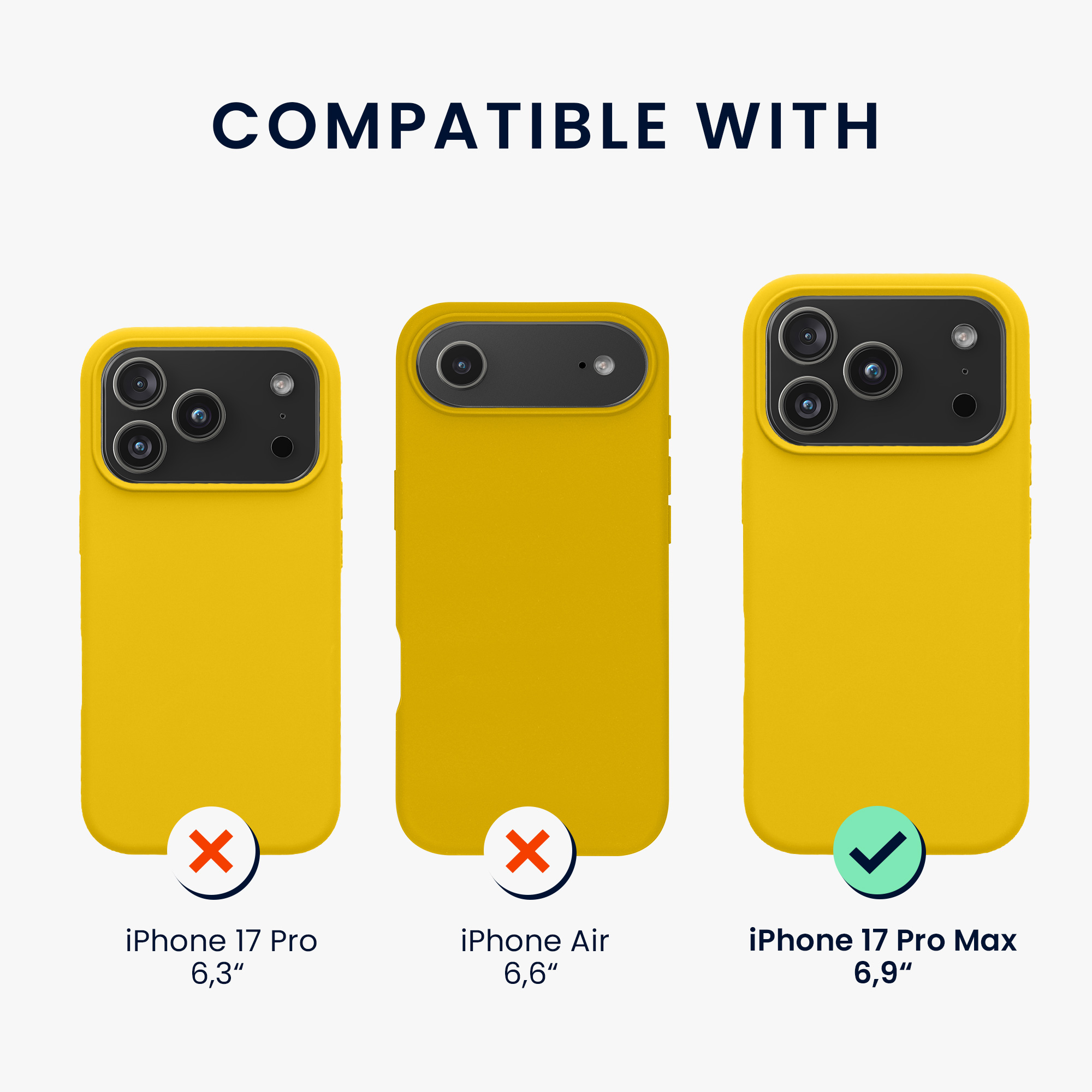 Silikonový kryt Kwmobile pro iPhone 17 Pro Max - zářivě žlutá