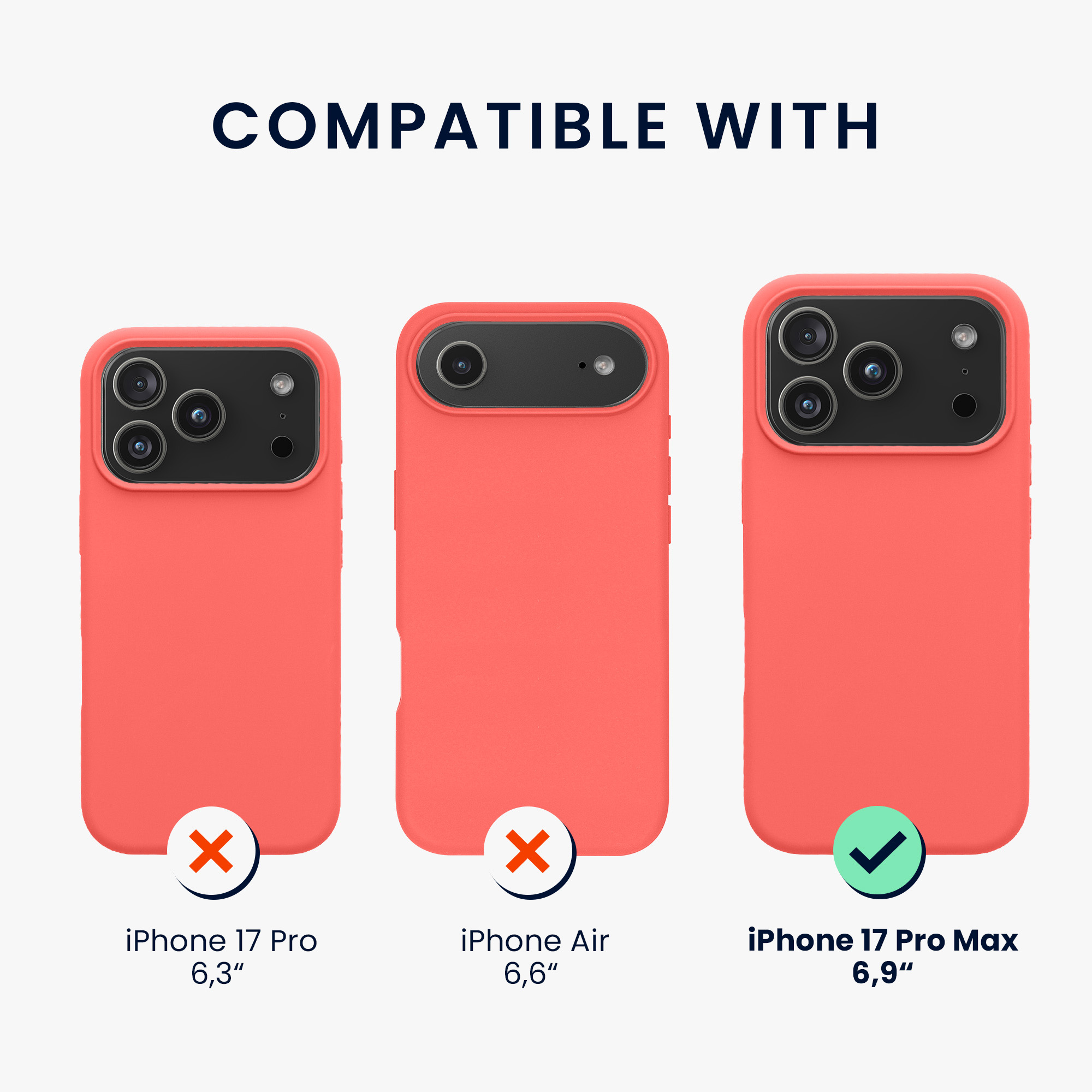 Silikonový kryt Kwmobile pro iPhone 17 Pro Max - neonově korálová