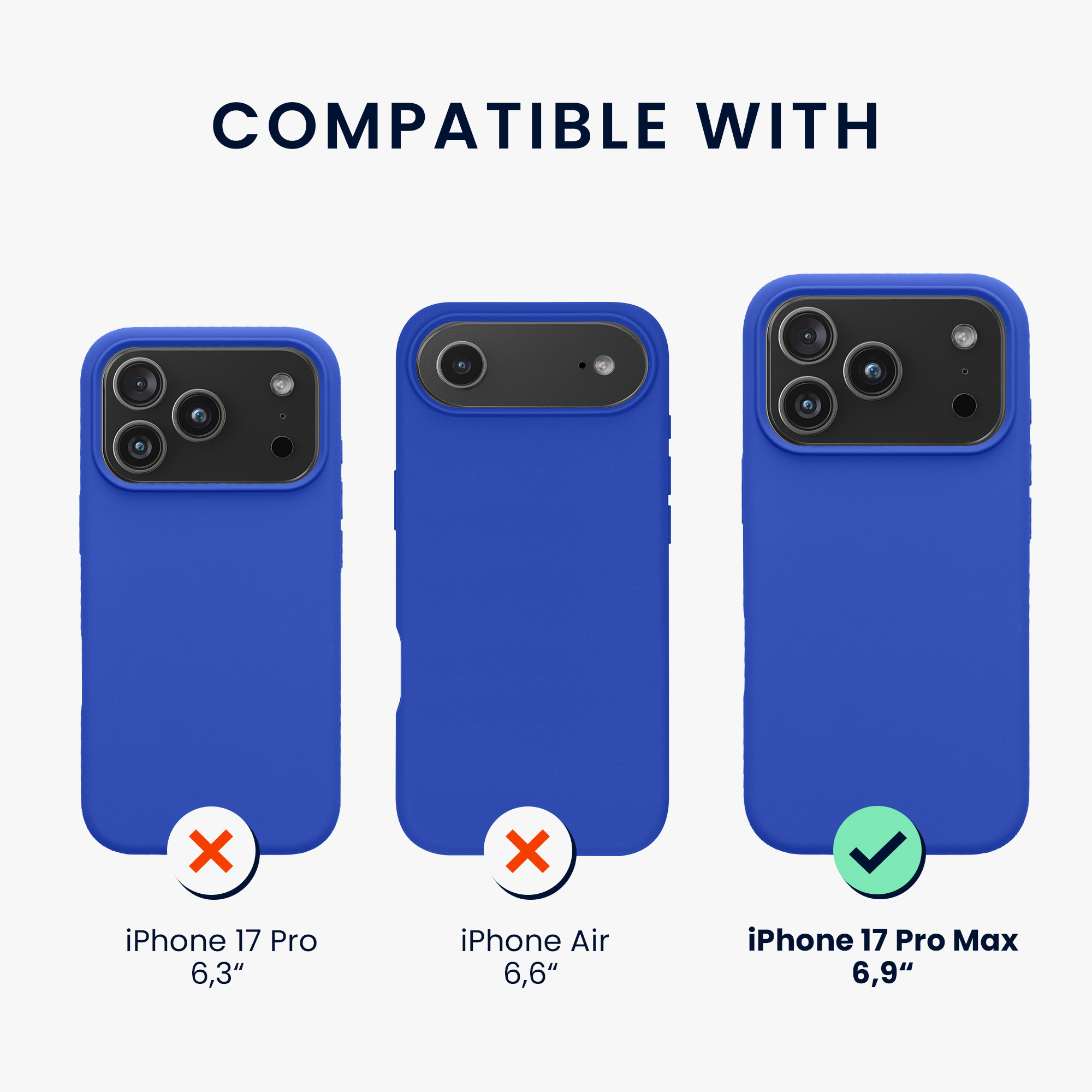 Silikonový kryt Kwmobile pro iPhone 17 Pro Max - baltsky modrá
