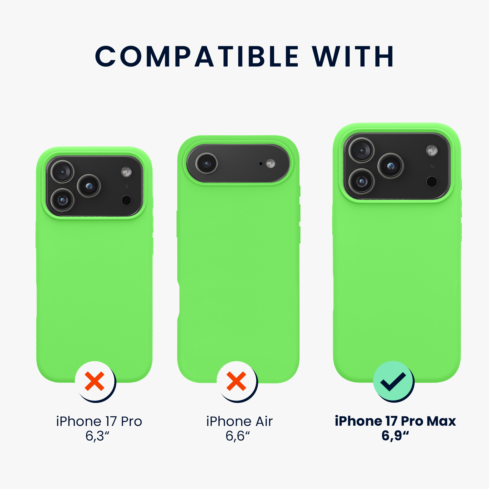 Silikonový kryt Kwmobile pro iPhone 17 Pro Max - limetkově zelená