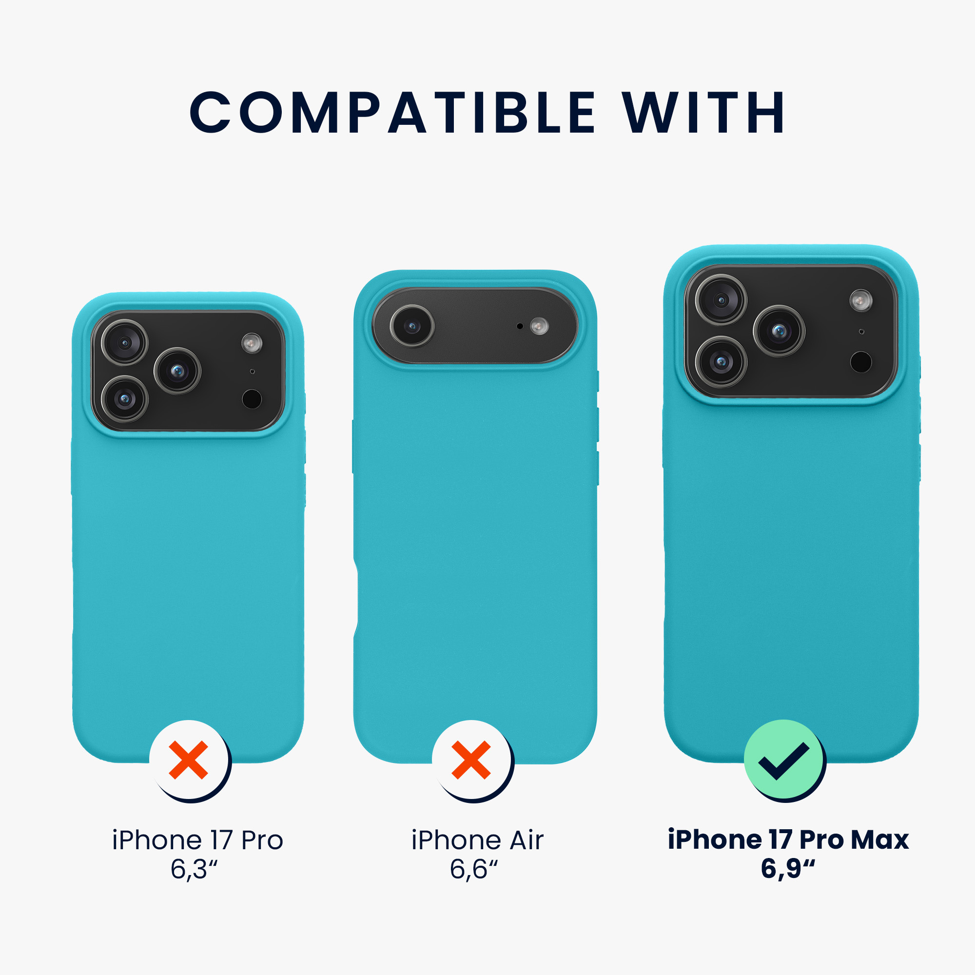 Silikonový kryt Kwmobile pro iPhone 17 Pro Max - ledově modrá