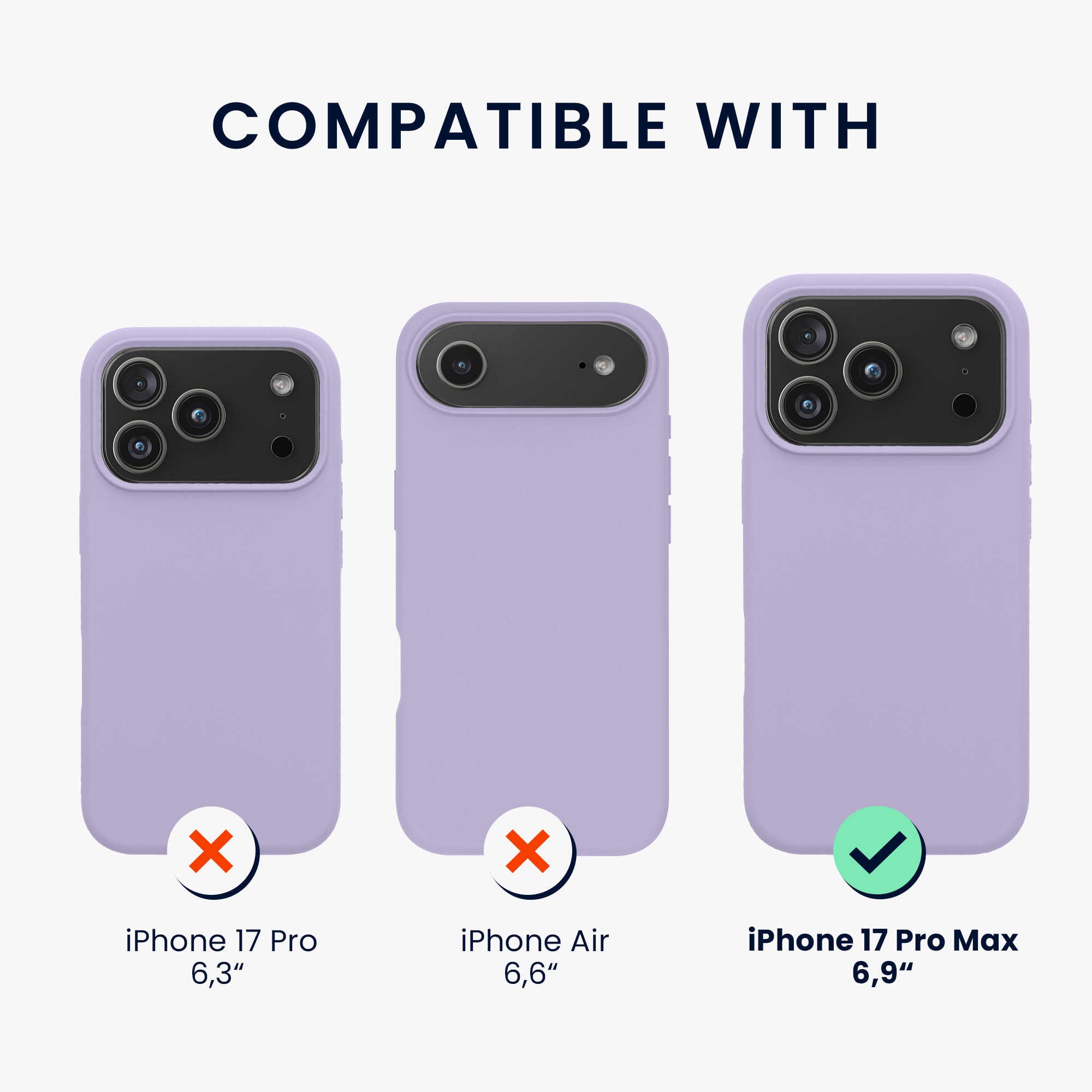 Silikonový kryt Kwmobile pro iPhone 17 Pro Max - levandulová