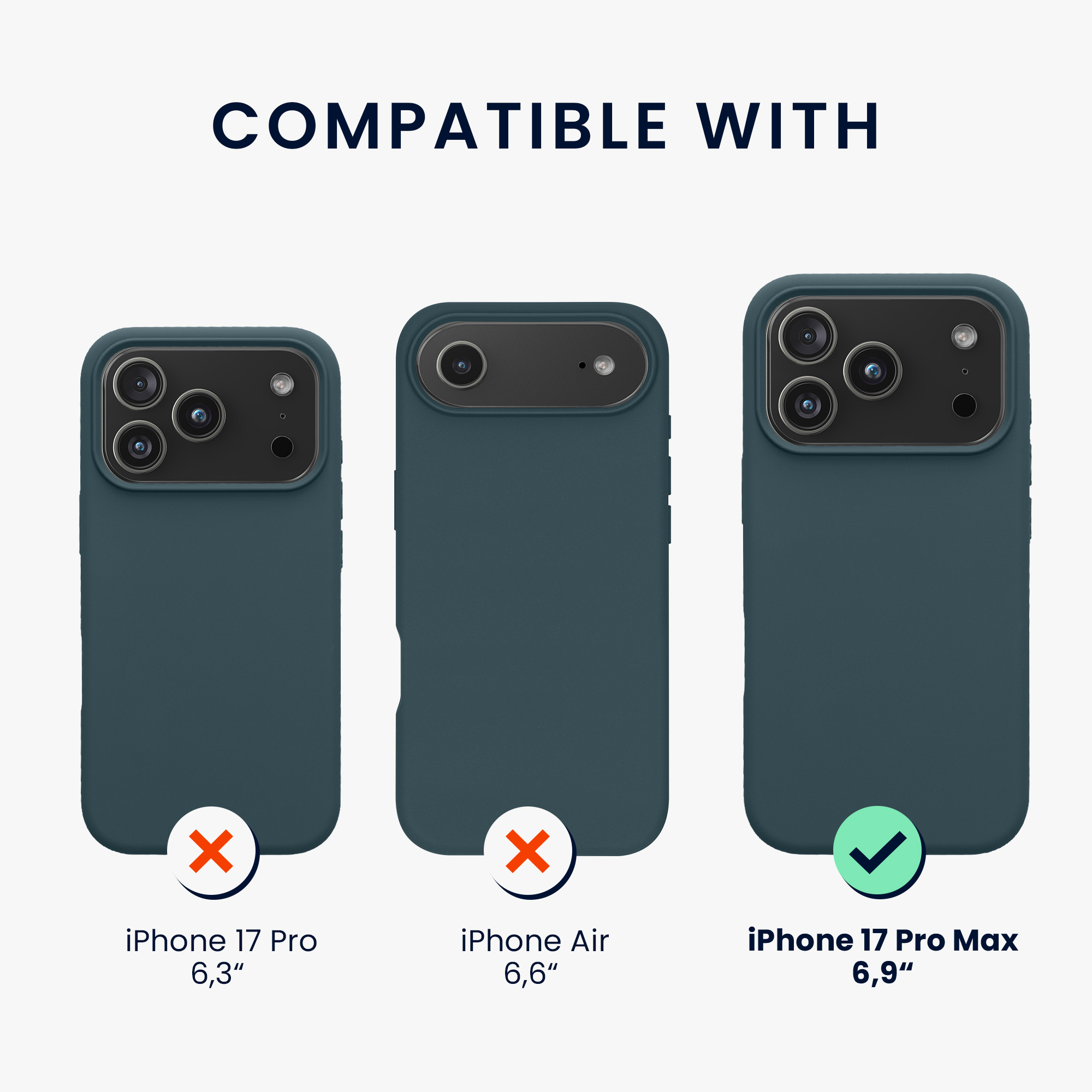 Silikonový kryt Kwmobile pro iPhone 17 Pro Max - tmavě šedá