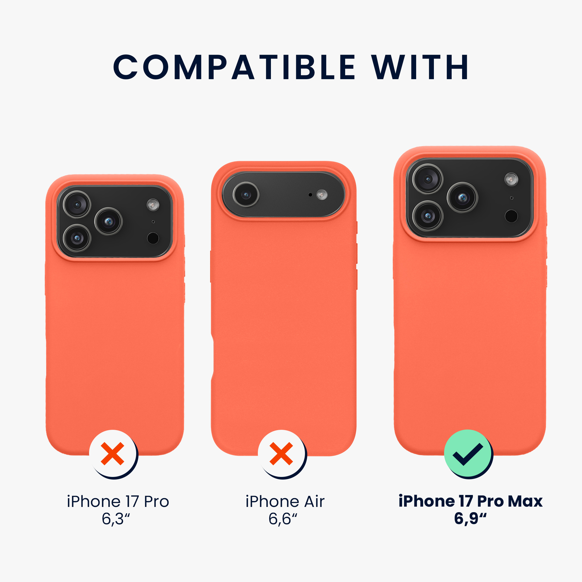 Silikonový kryt Kwmobile pro iPhone 17 Pro Max - výrazně korálová