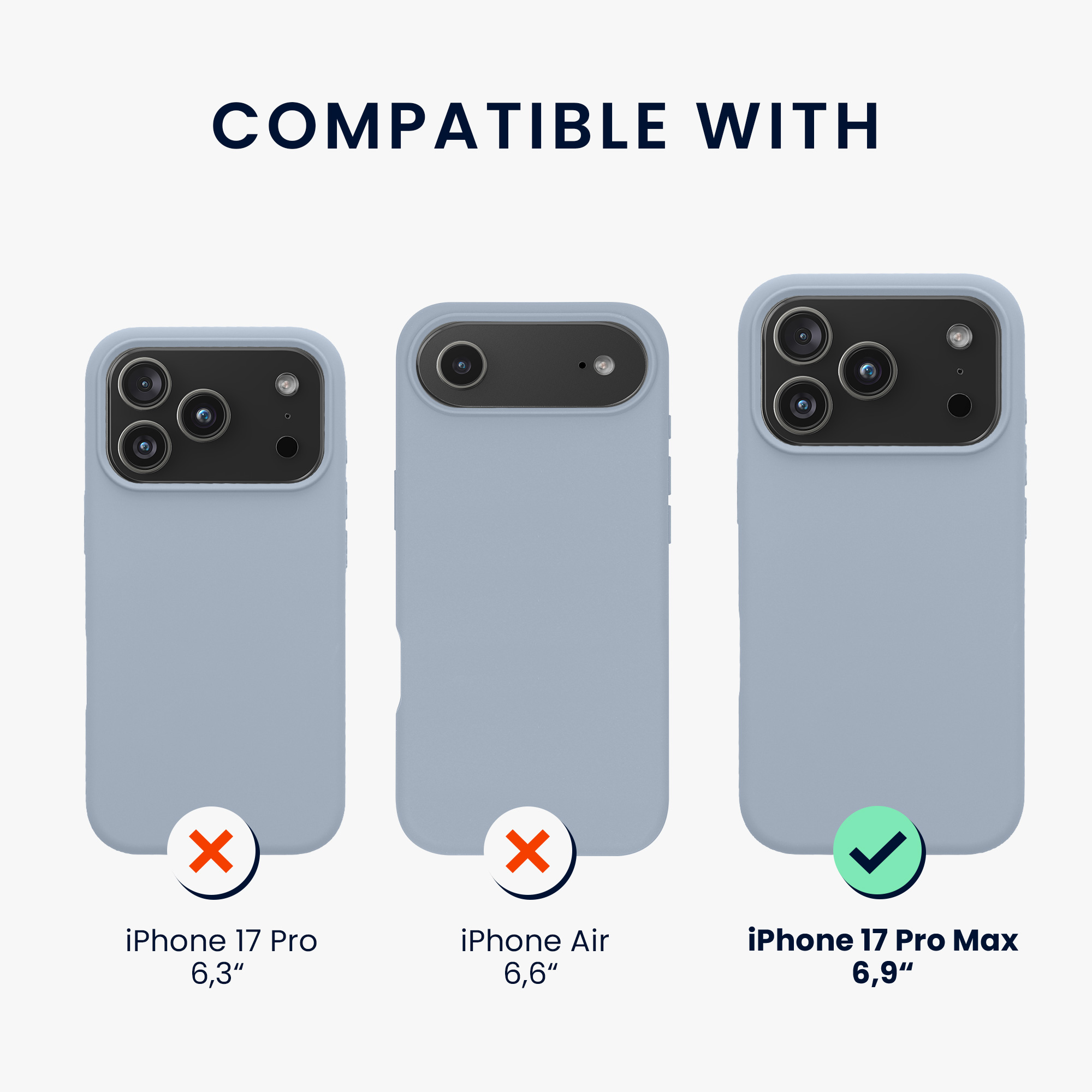 Silikonový kryt Kwmobile pro iPhone 17 Pro Max - světle modrá matná