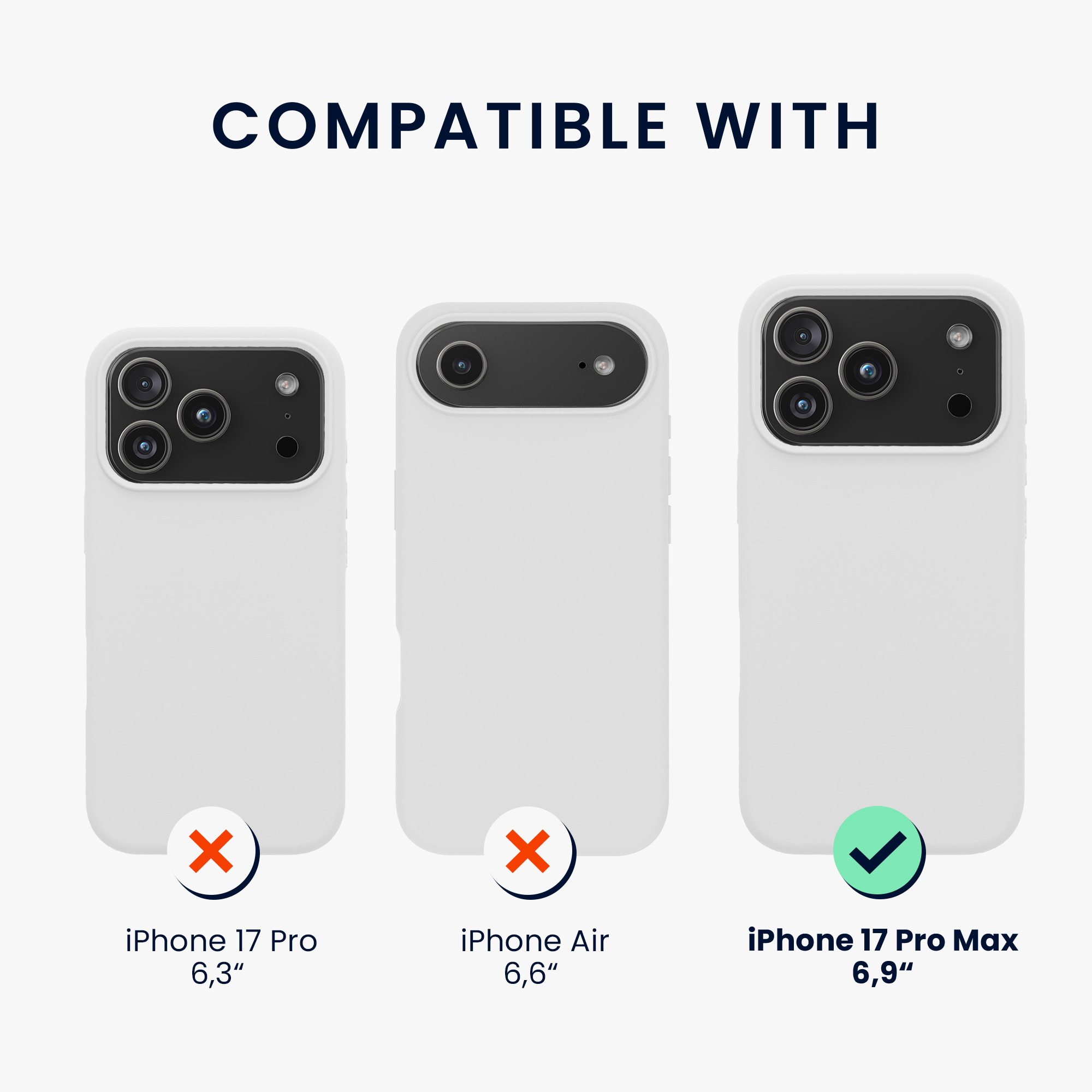 Silikonový kryt Kwmobile pro iPhone 17 Pro Max - bílá