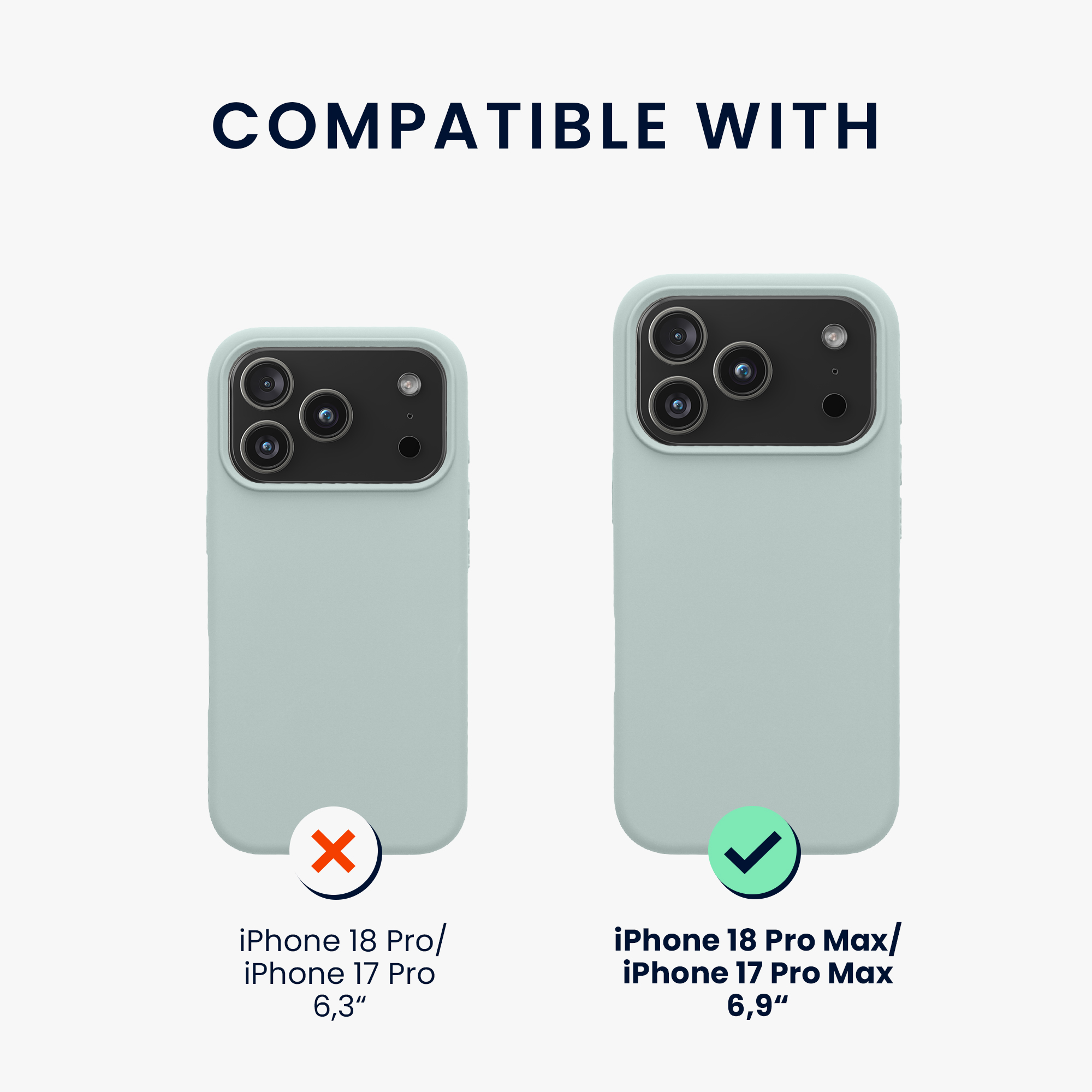 Pouzdro pro Apple iPhone 18 Pro Max / iPhone 17 Pro Max kwmobile silikonové - světle mátová