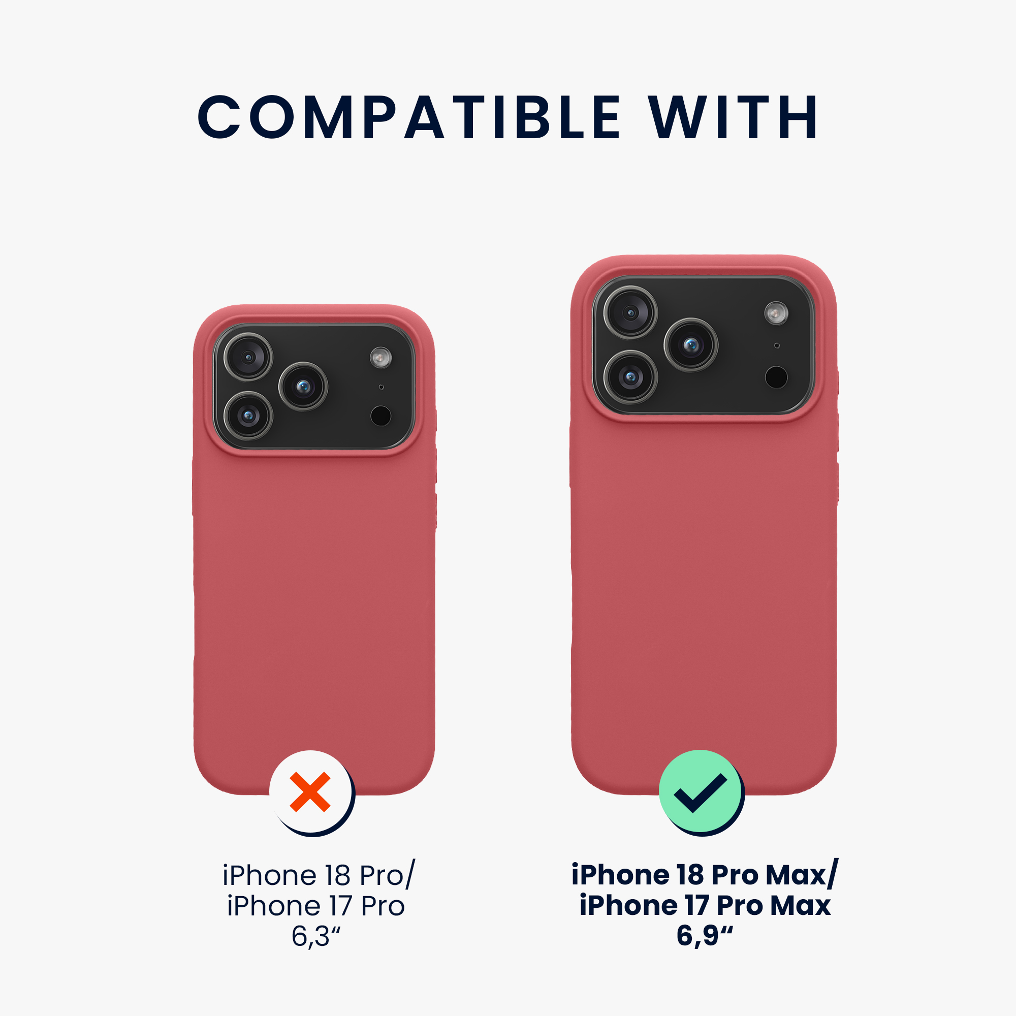 Pouzdro pro Apple iPhone 18 Pro Max / iPhone 17 Pro Max kwmobile silikonové - tmavě starorůžová