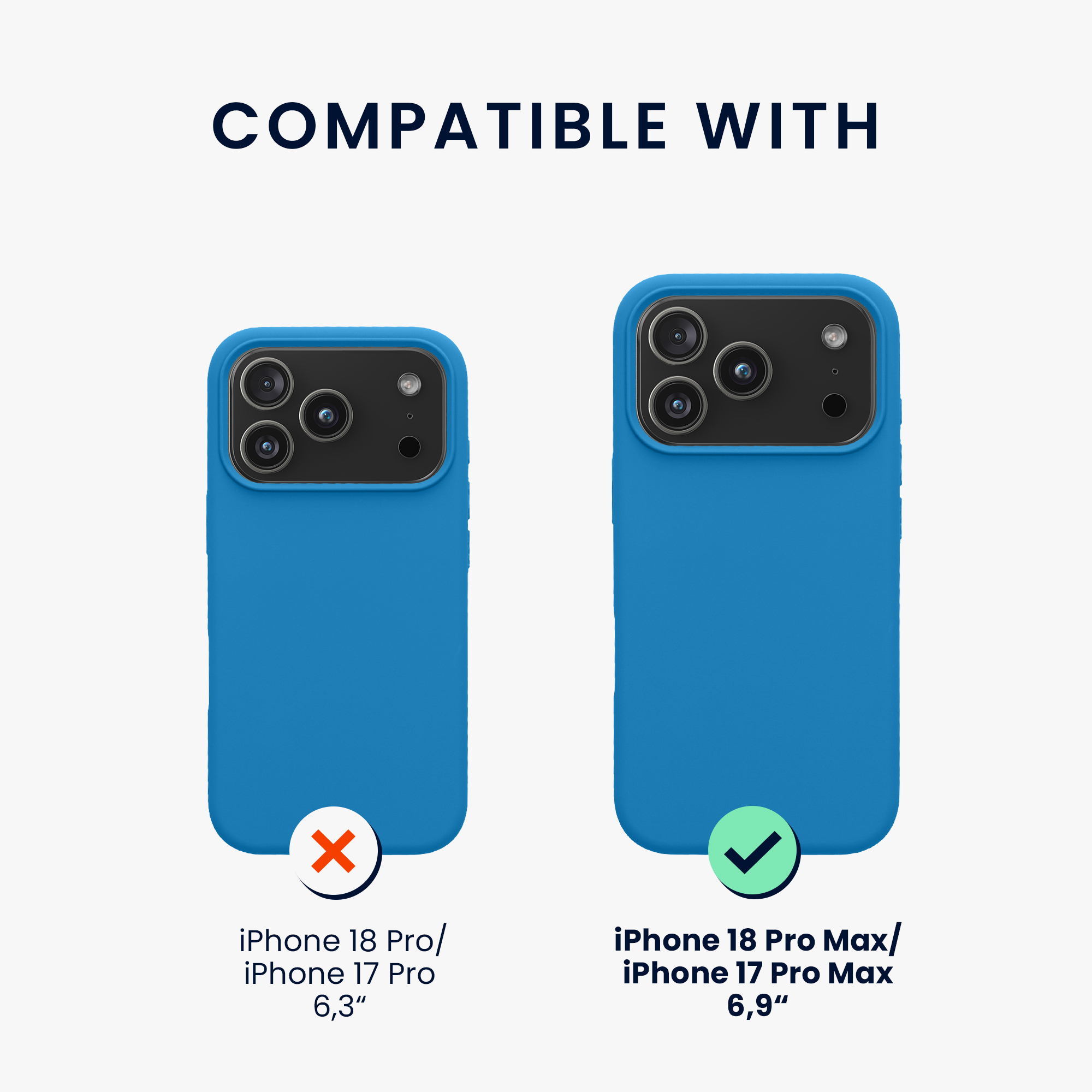 Pouzdro pro Apple iPhone 18 Pro Max / iPhone 17 Pro Max kwmobile silikonové - modrý korál