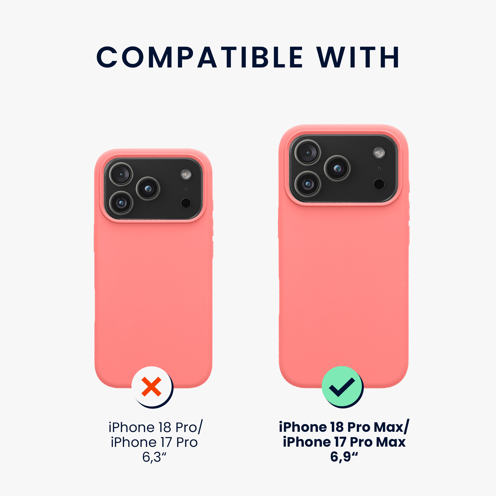 Pouzdro pro Apple iPhone 18 Pro Max / iPhone 17 Pro Max kwmobile silikonové - pastelová korálová