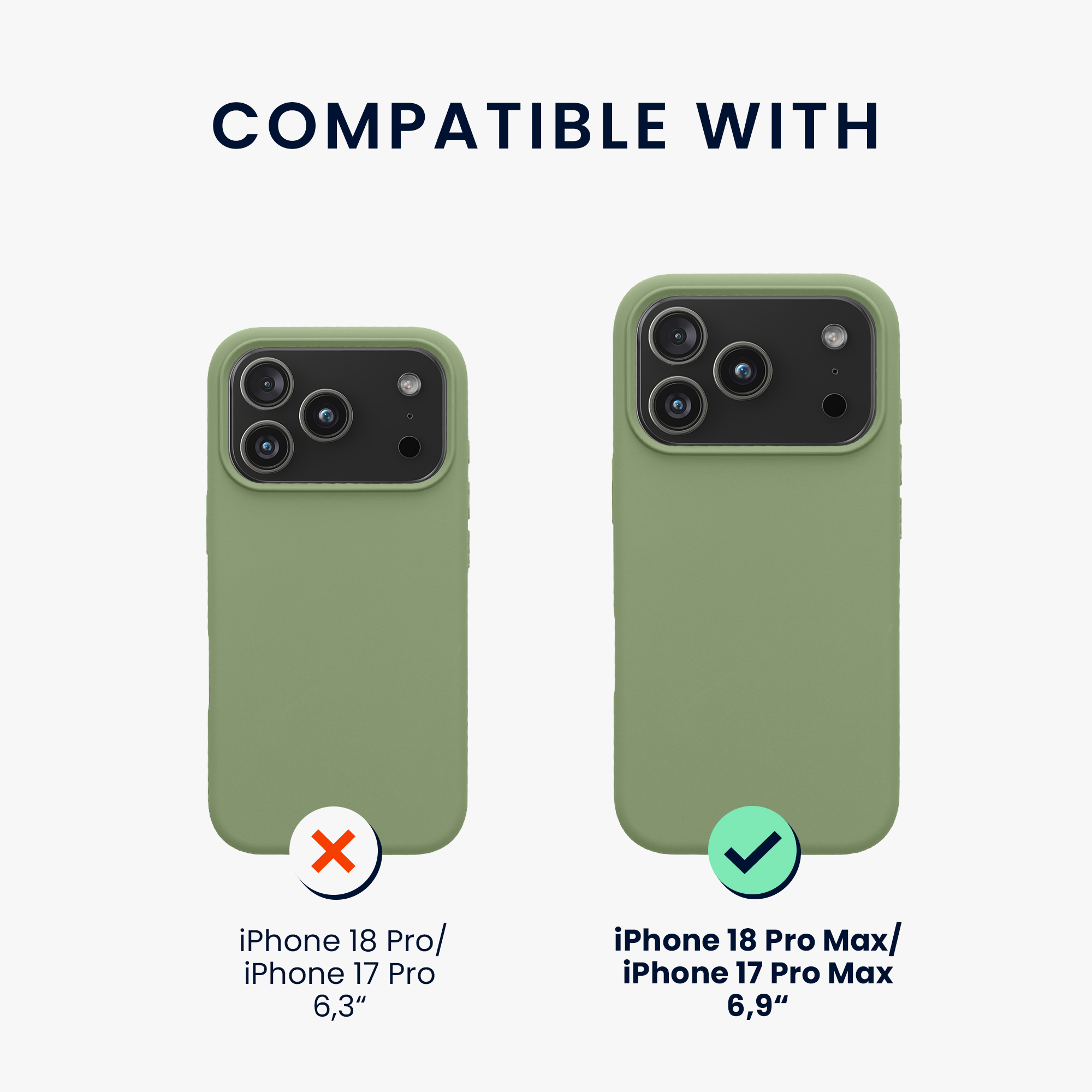 Pouzdro pro Apple iPhone 18 Pro Max / iPhone 17 Pro Max kwmobile silikonové - měkký mechově zelená