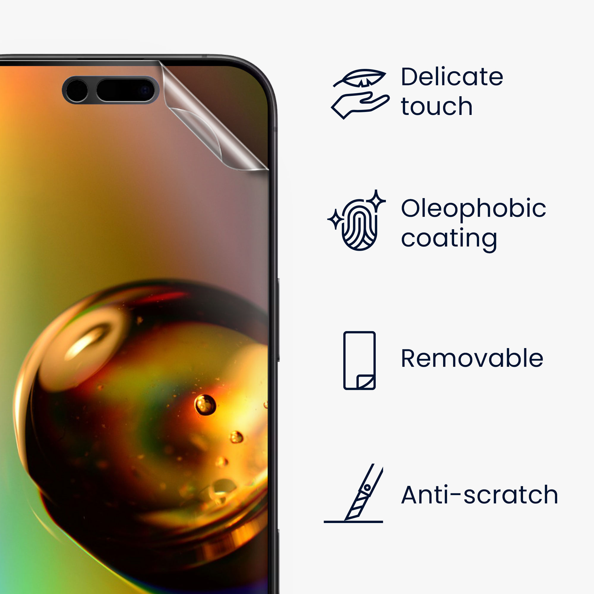 kwmobile 3x ultra čirá transparentní ochranná fólie na displej pro Apple iPhone Air