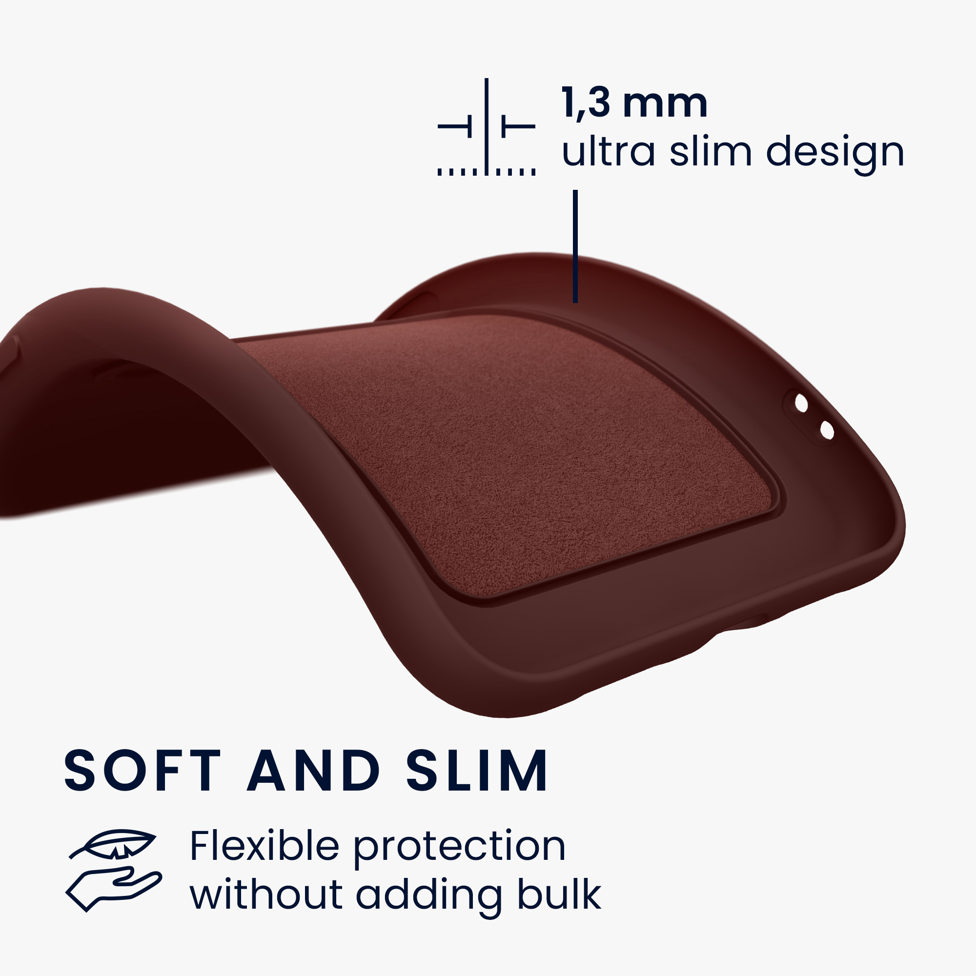 Kryt s držákem karty Kwmobile pro iPhone 17 Pro - tawny red