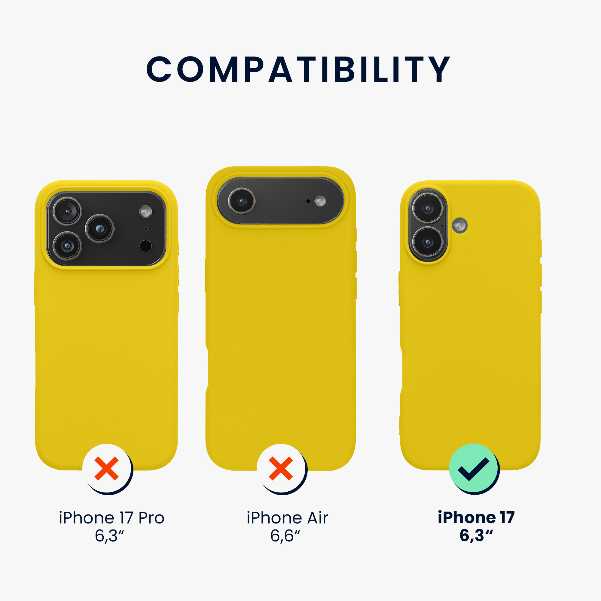 Silikonový kryt Kwmobile pro iPhone 17 - zářivě žlutá