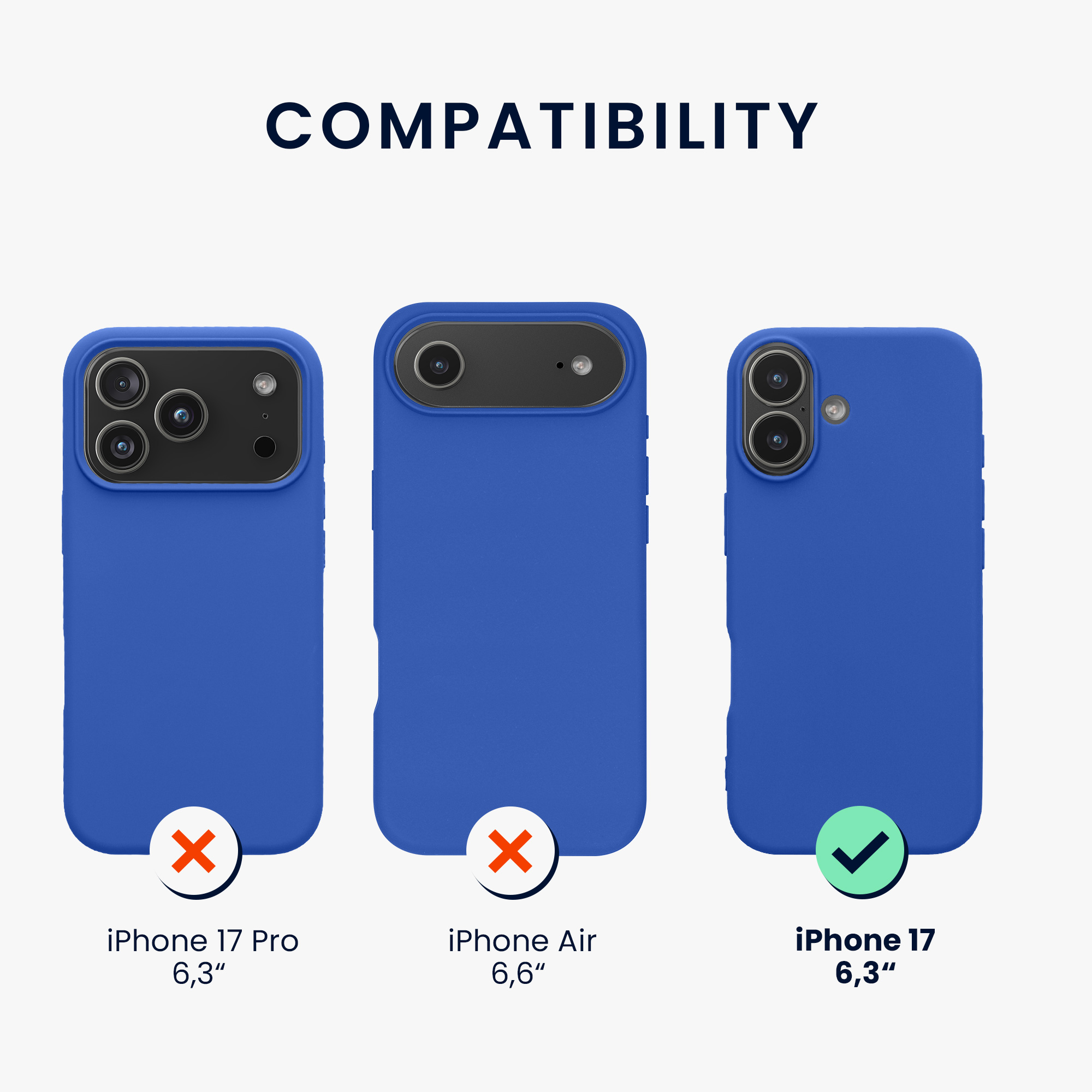 Silikonový kryt Kwmobile pro iPhone 17 - baltsky modrá