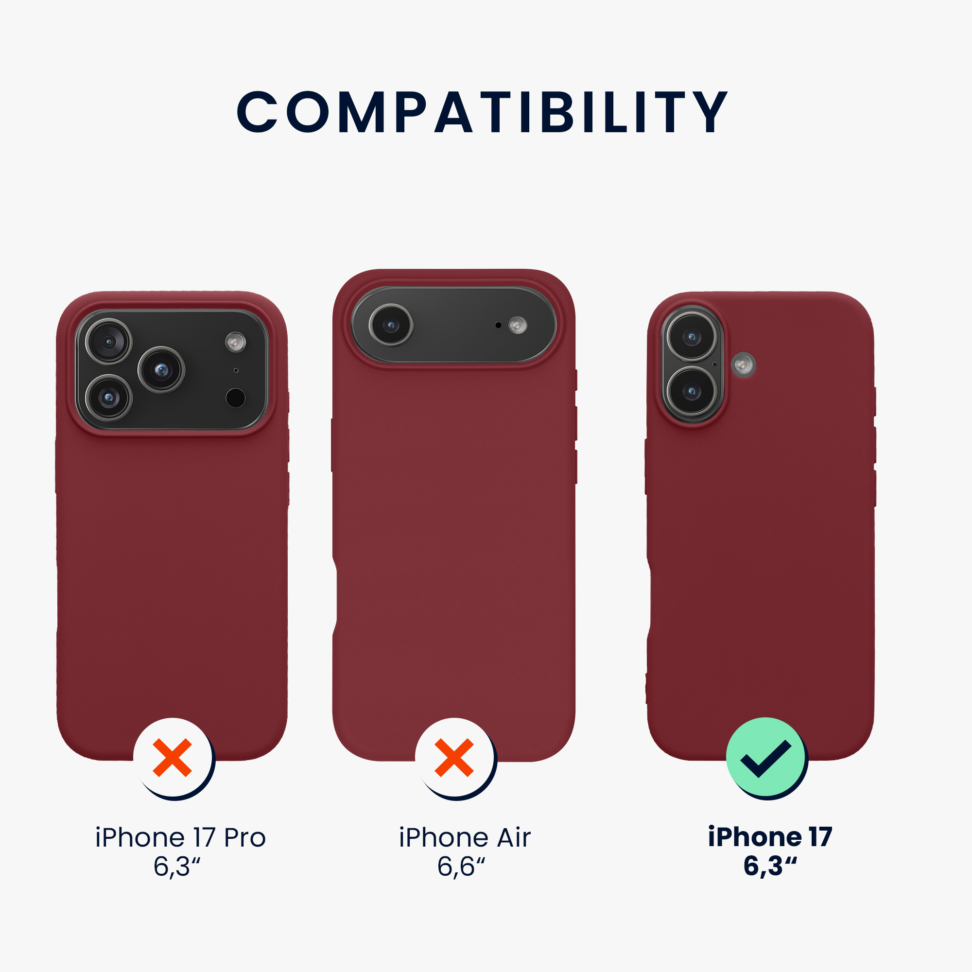 Pouzdro pro iPhone 17 kwmobile tenké silikonové - vínově fialová