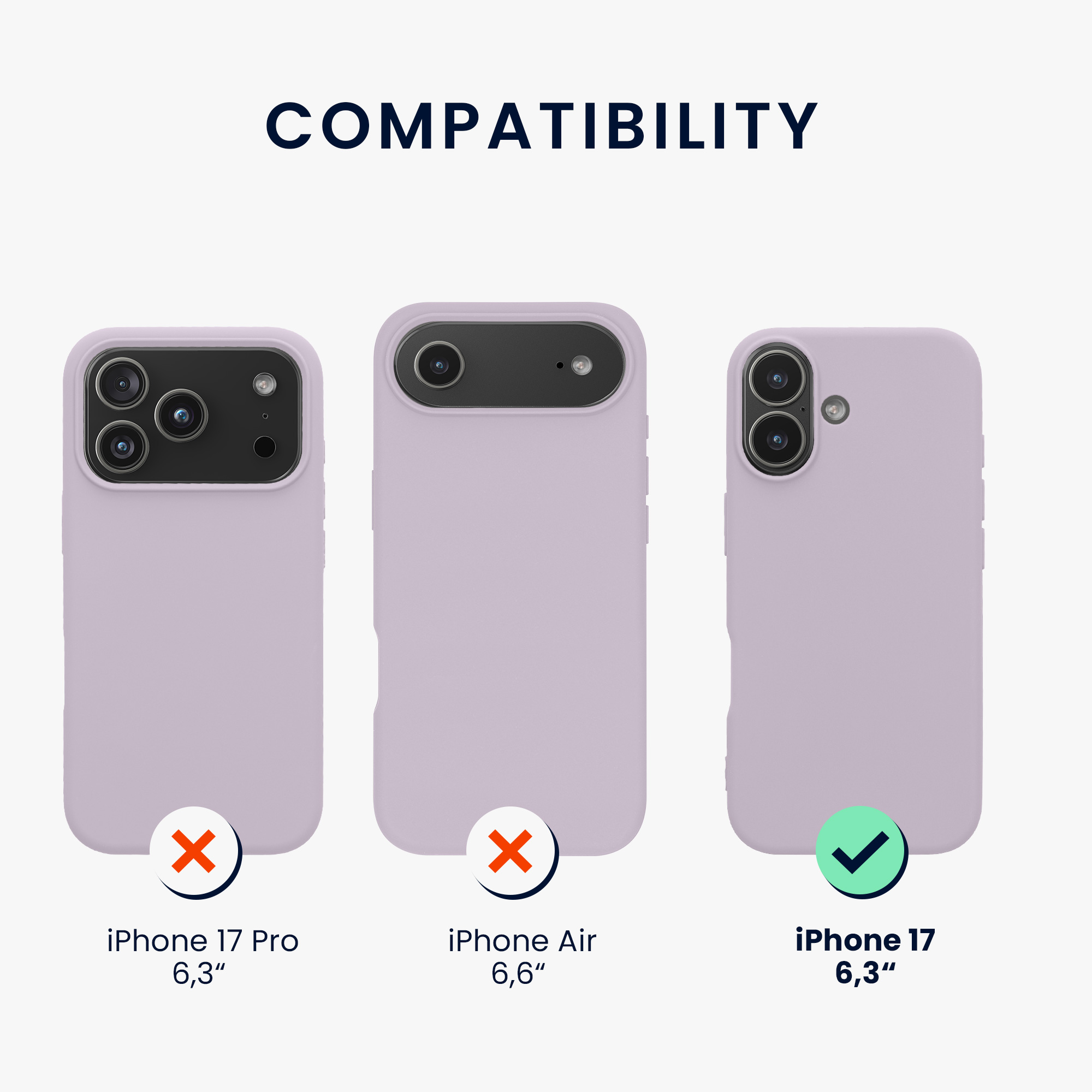 Pouzdro pro iPhone 17 kwmobile tenké silikonové - levandulová