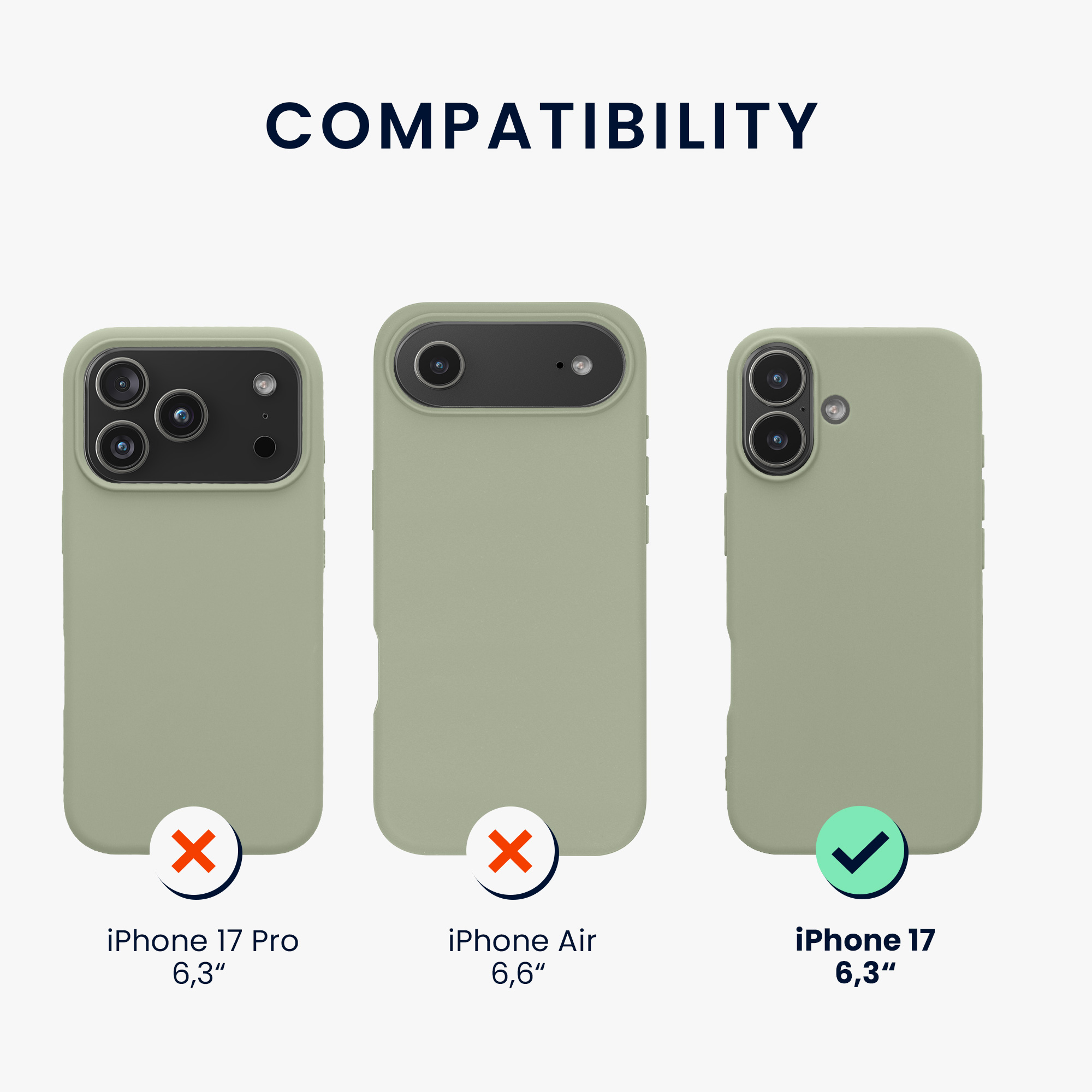 Pouzdro pro iPhone 17 kwmobile tenké silikonové - šedozelená