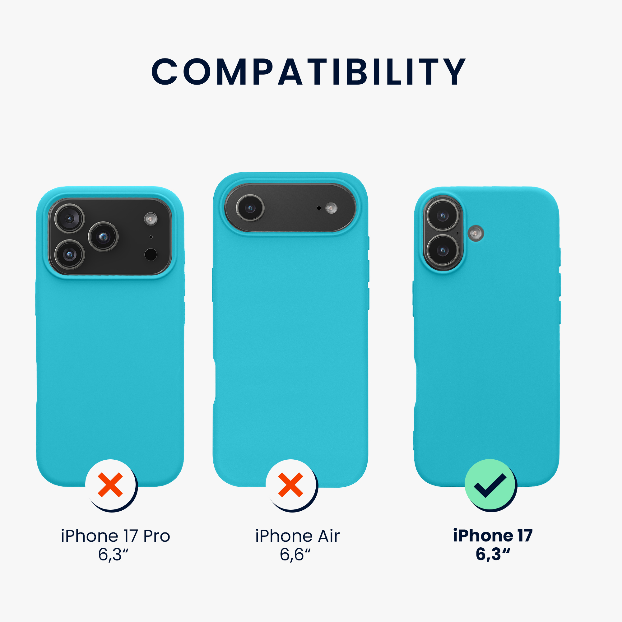 Tenký TPU silikonový kryt pro Apple iPhone 17 kwmobile ‑ ledovcová