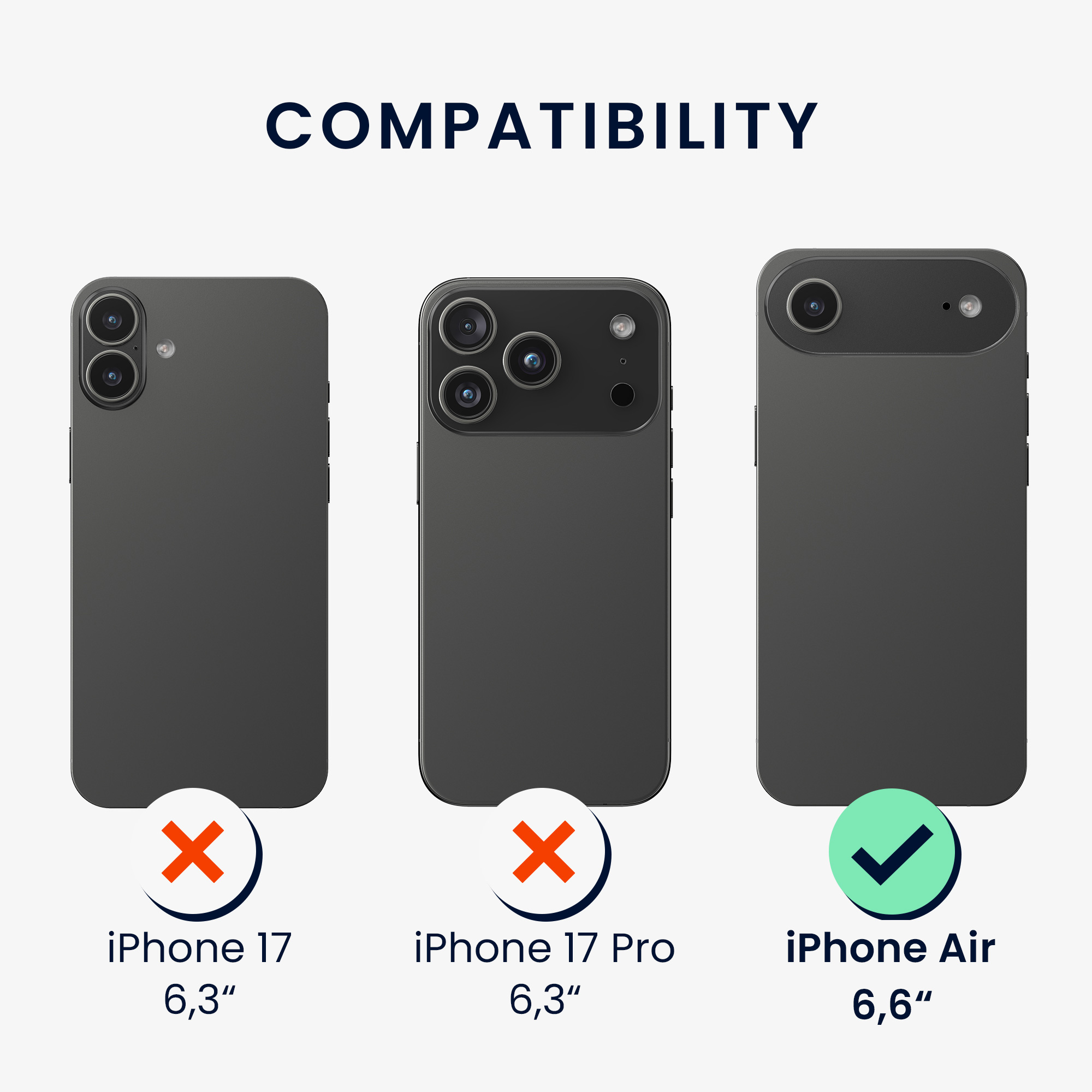 kwmobile dřevěný ochranný kryt pro Apple iPhone Air s nárazuvzdorným TPU bumperem, pevné provedení, tmavě hnědá