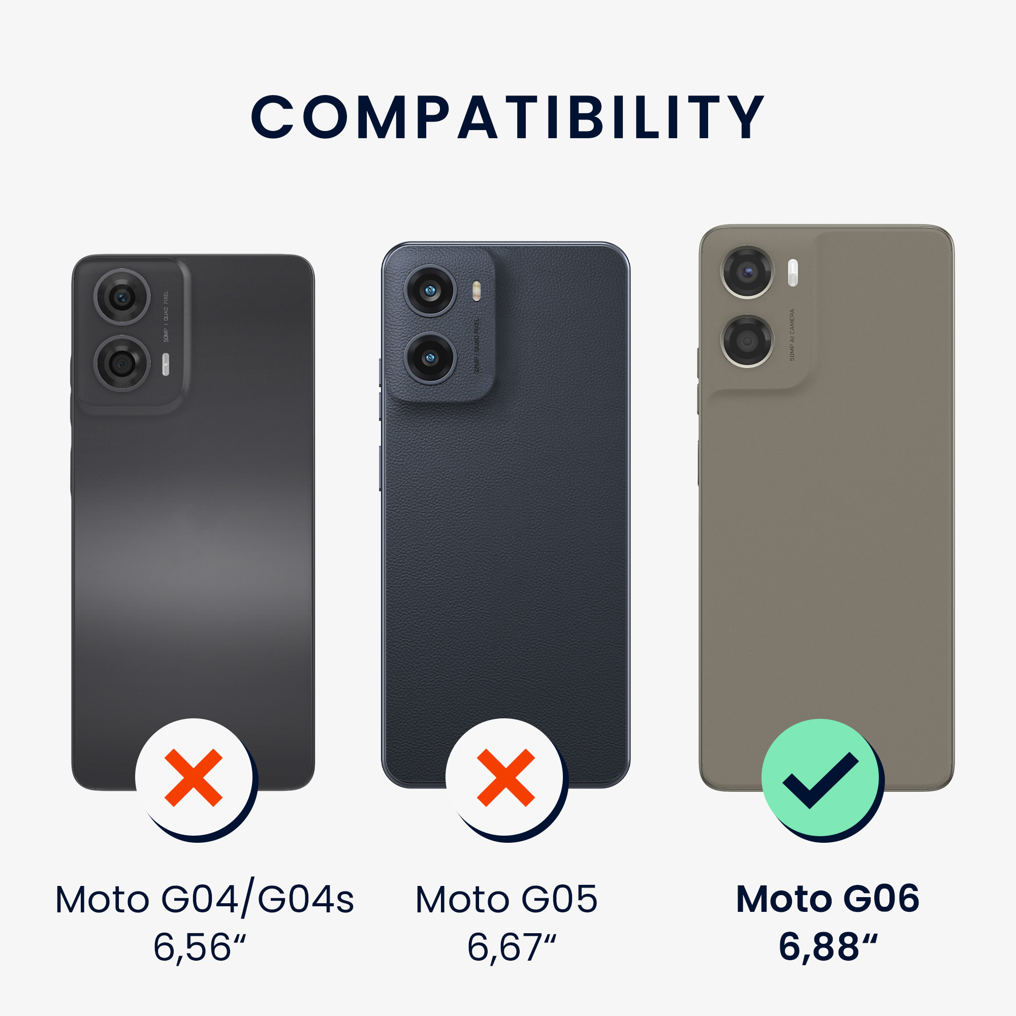Kryt s popruhem kwmobile pro Motorola Moto G06 - Černá / transparentní