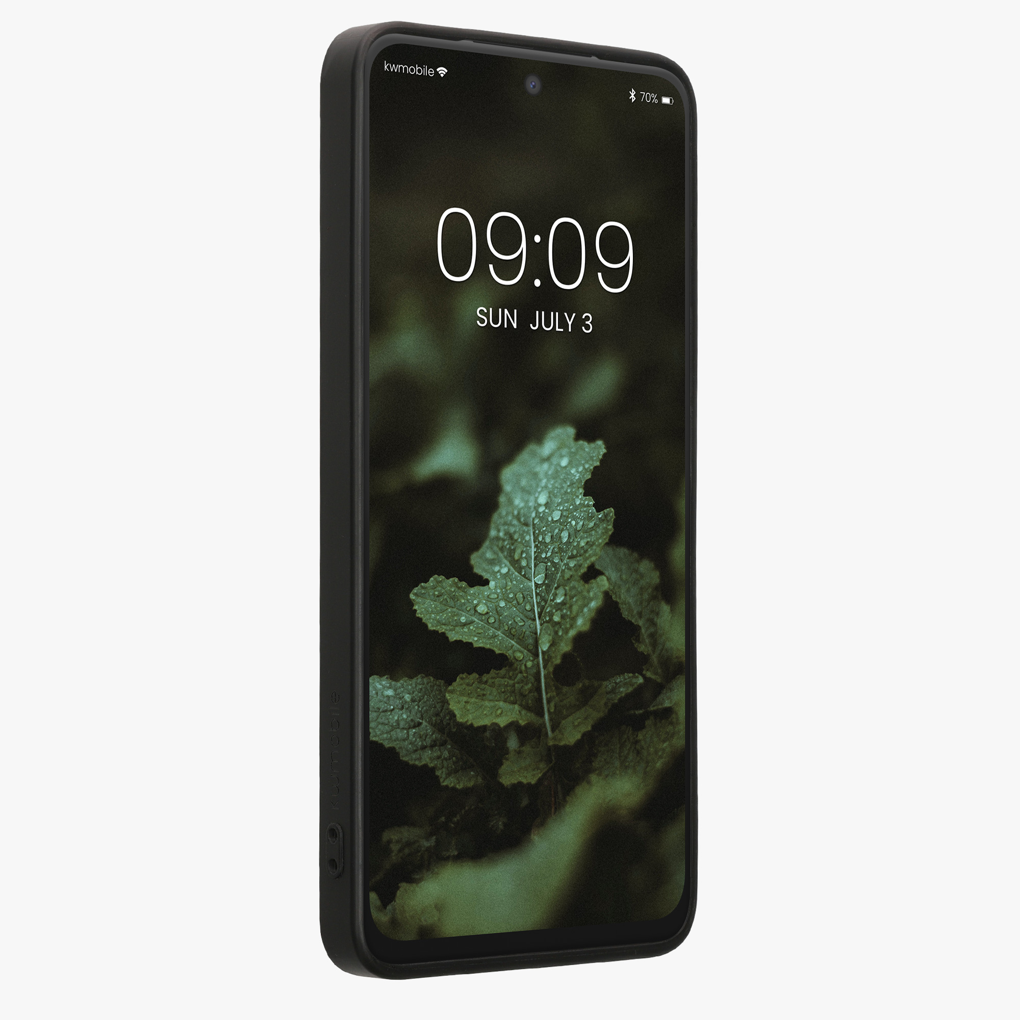 Dřevěné pouzdro pro Motorola Moto G57 Power / Moto G67 Power kwmobile - tvrdý obal v tmavě hnědé barvě