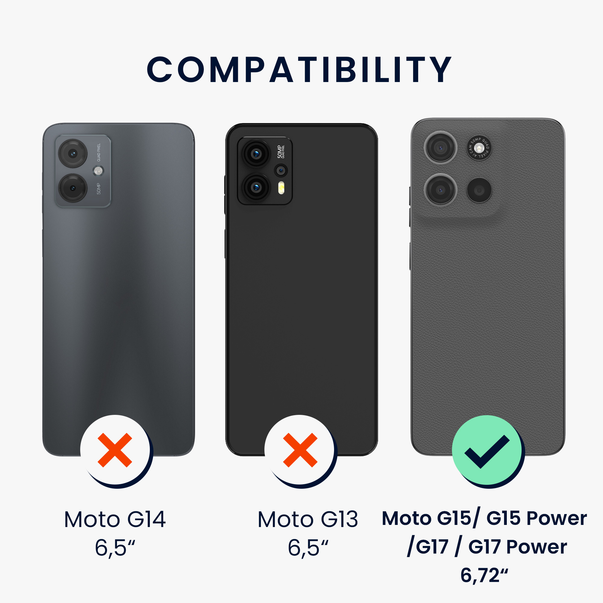 Pouzdro pro Motorola Moto G15 / G15 Power/ G17 / G17 Power kwmobile silikonové - rebarborová červená