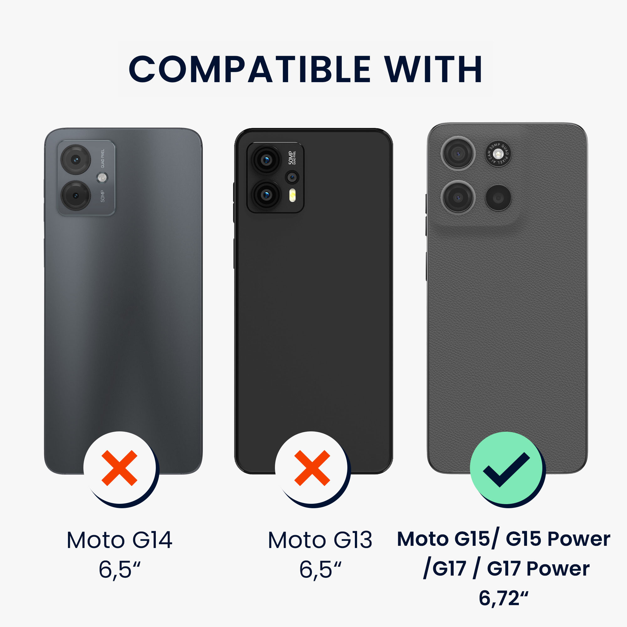 Pouzdro s popruhem (crossbody) pro Motorola Moto G15 / G15 Power/ G17 / G17 Power kwmobile TPU - transparentní