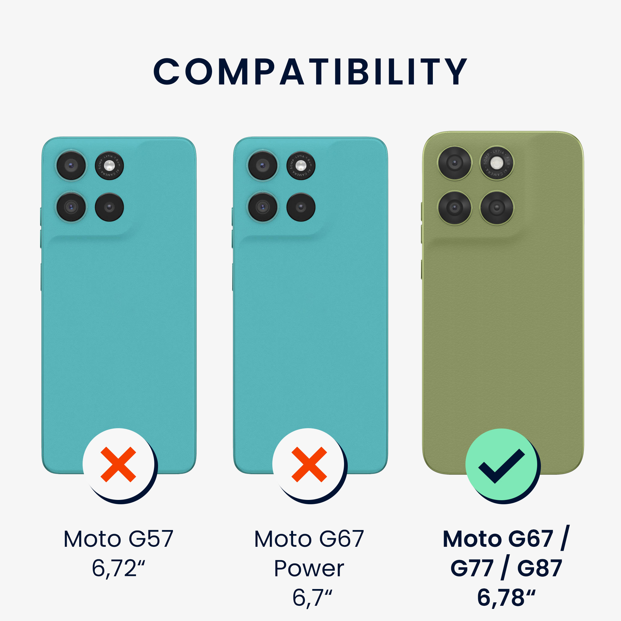 Pouzdro pro Motorola Moto G67 / G77 / G87 kwmobile TPU - matná černá