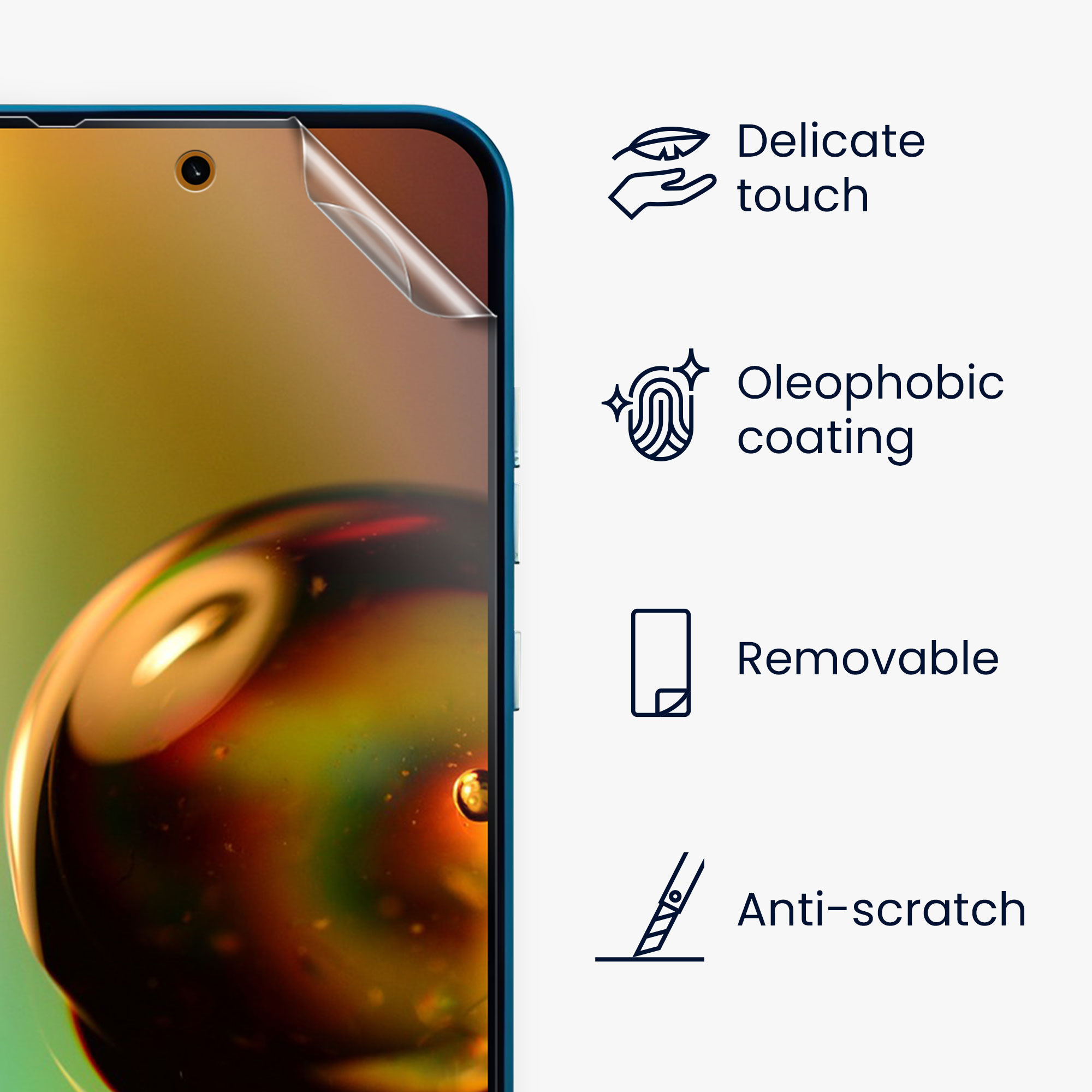 Ochranné fólie na displej pro Nothing Phone (4a) kwmobile - sada 3 čirých ochranných fólií na telefon