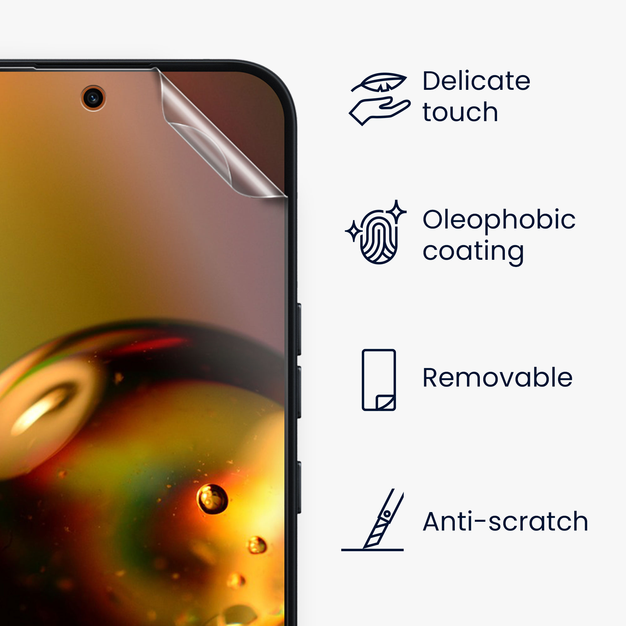 Ochranné fólie na displej pro Nothing Phone (4a) Pro kwmobile - sada 3 čirých ochranných fólií na telefon