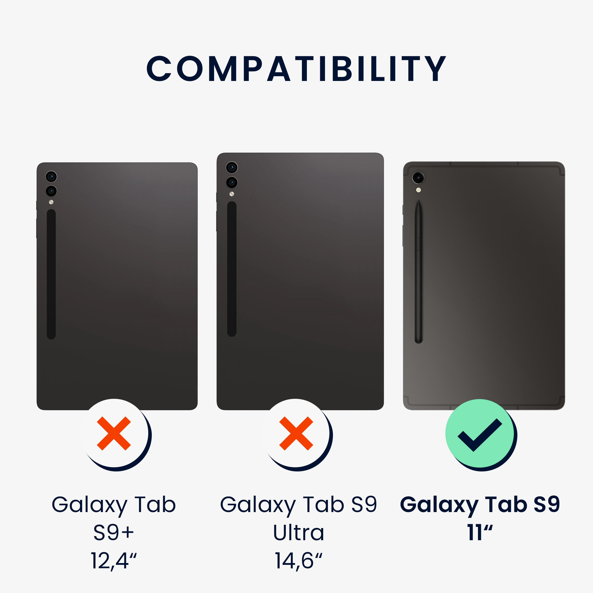 Zadní obal na tablet Galaxy Tab S9 kwmobile transparentní