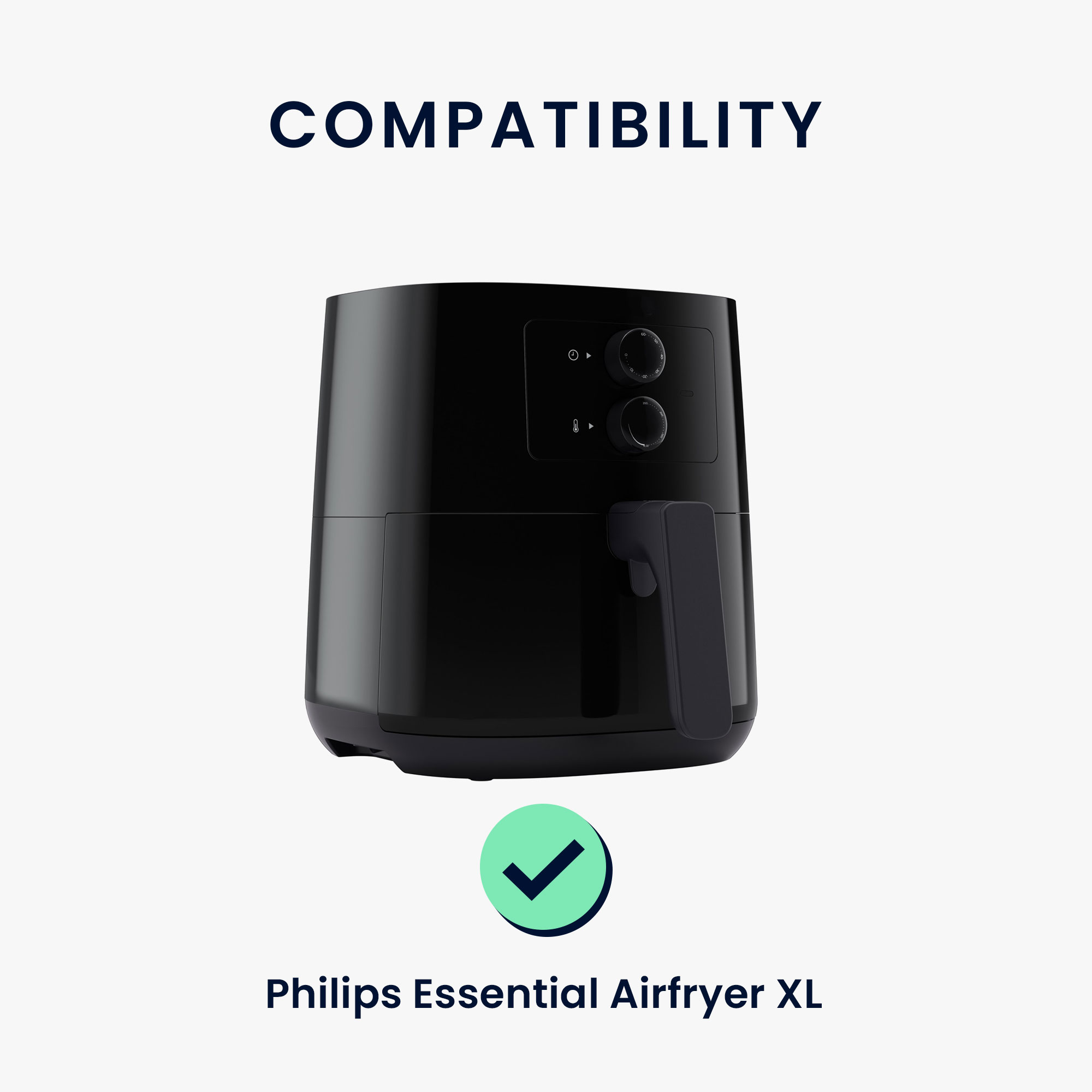 Ochranný obal Philips Essential Airfryer XL kwmobile bílo-černé