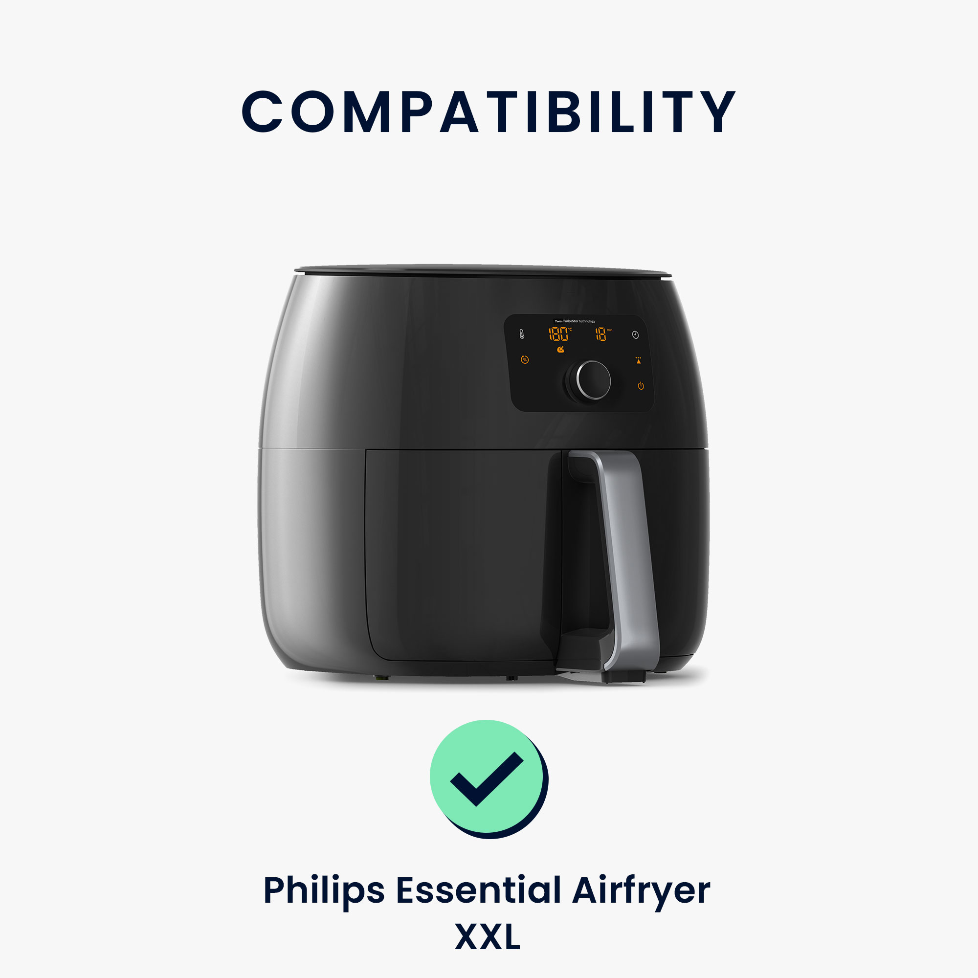 Ochranný obal Philips Essential Airfryer XXL kwmobile světle šedé