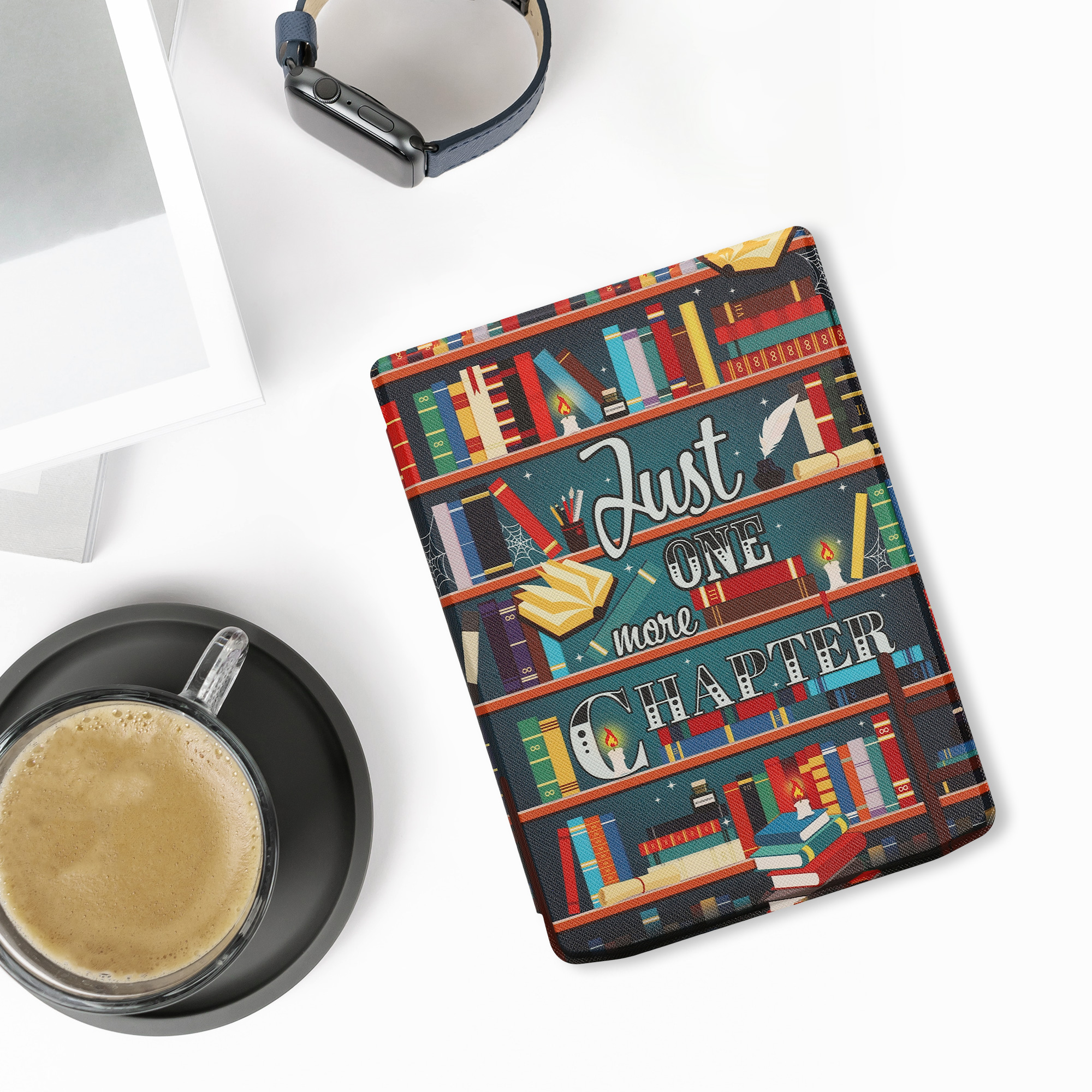 Pouzdro na čtečku kwmobile pro Pocketbook InkPad 4 / Color 3 / Color… - Library Motto Multicolor